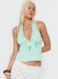 Infinity And Beyond Sequin Halter Top Turquoise