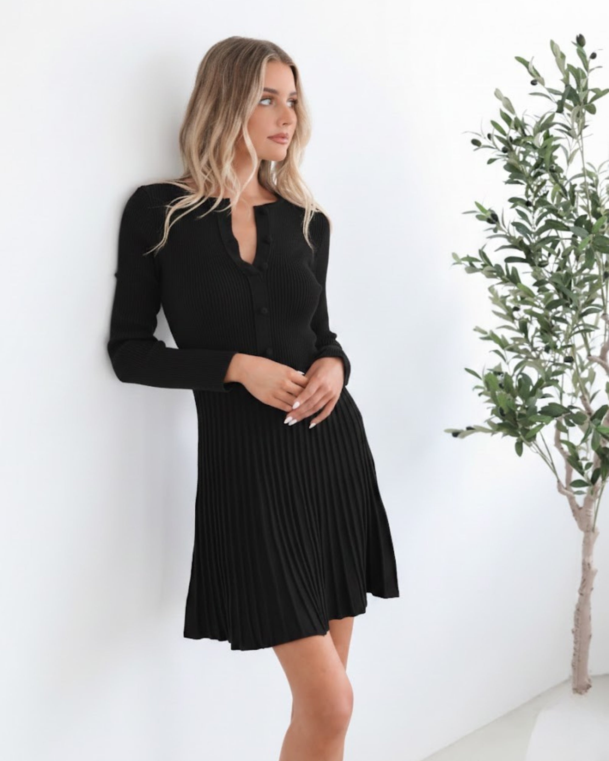 Marifi Knit Dress - Black
