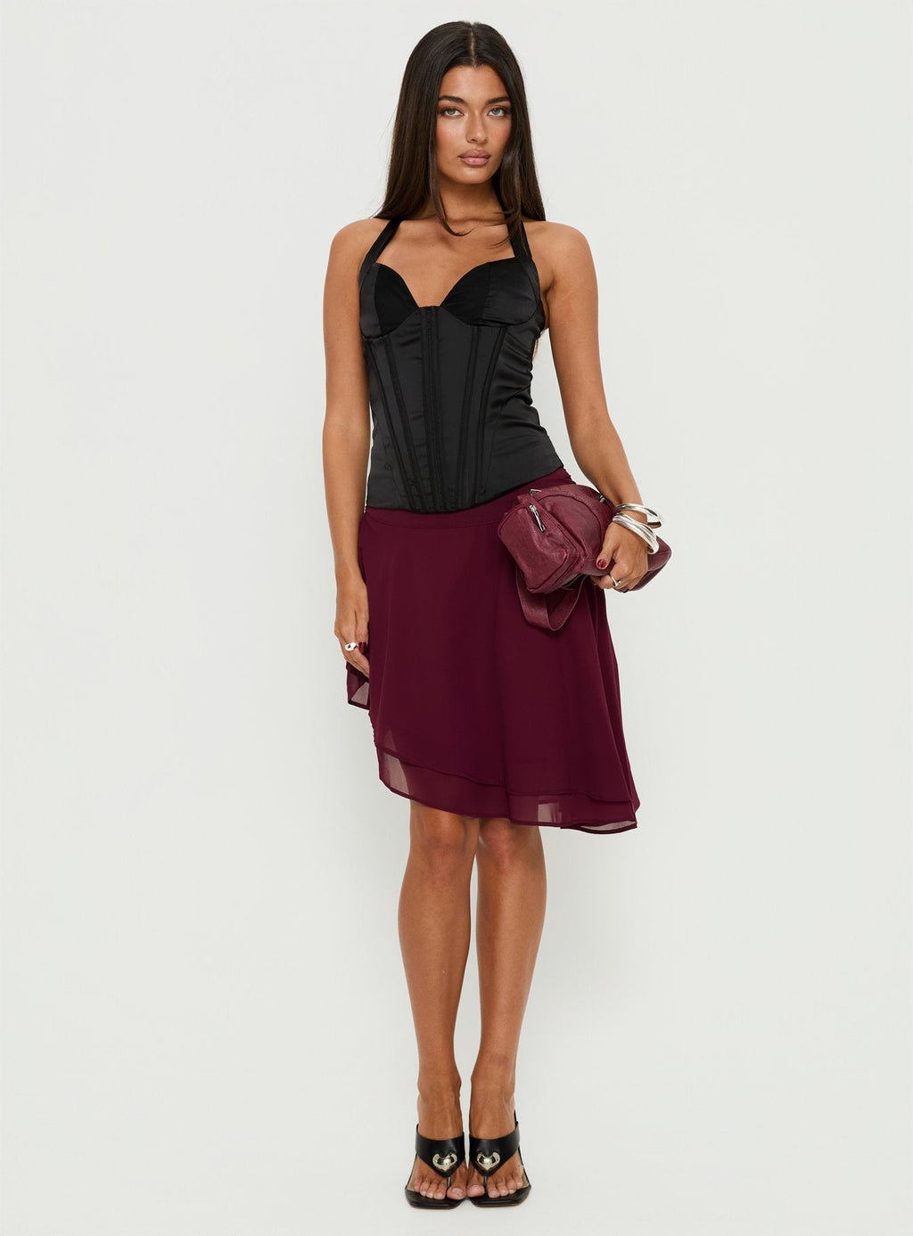 Raeshelle Halter Corset Top Black