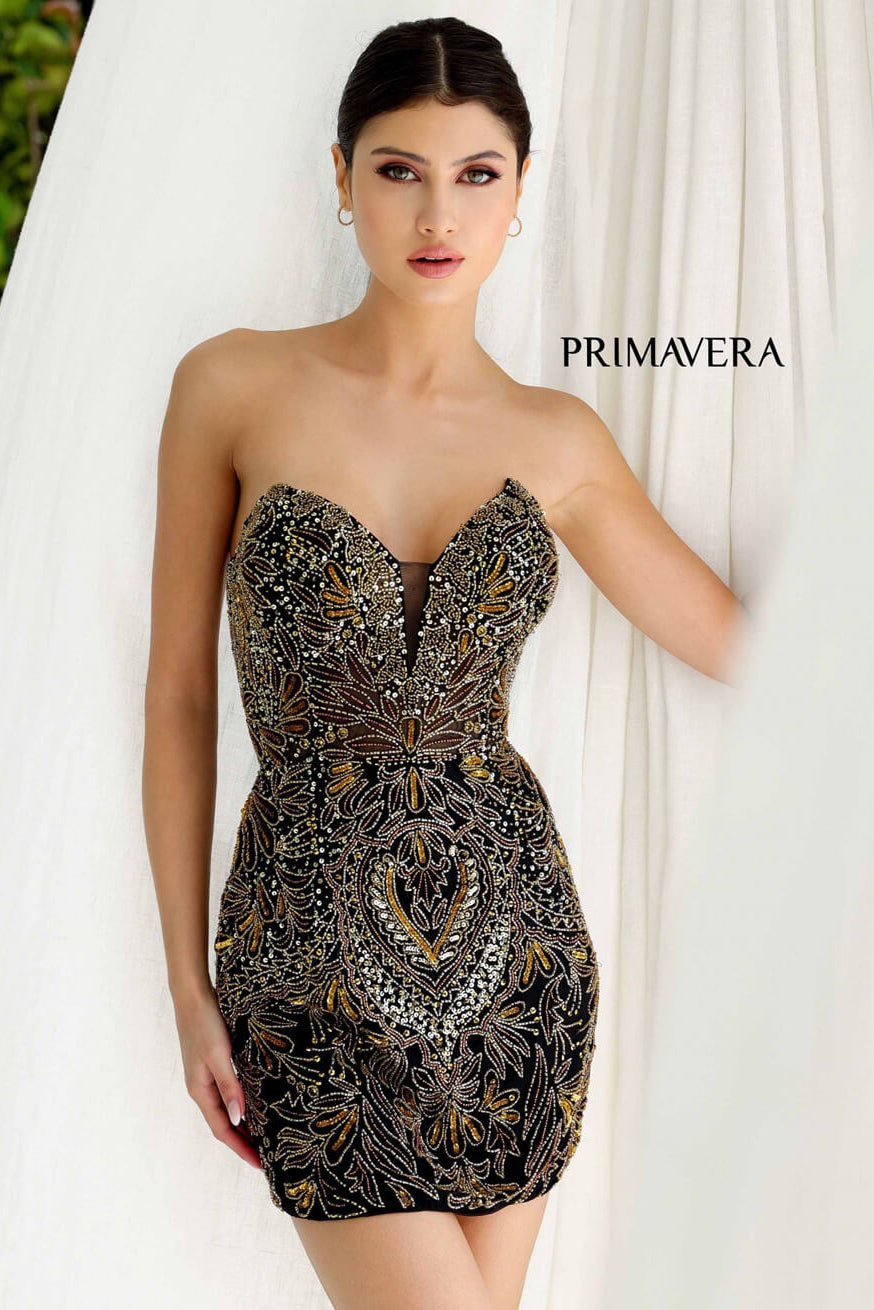 4226 - Primavera - Art Deco-Inspired Beaded Mini Dress