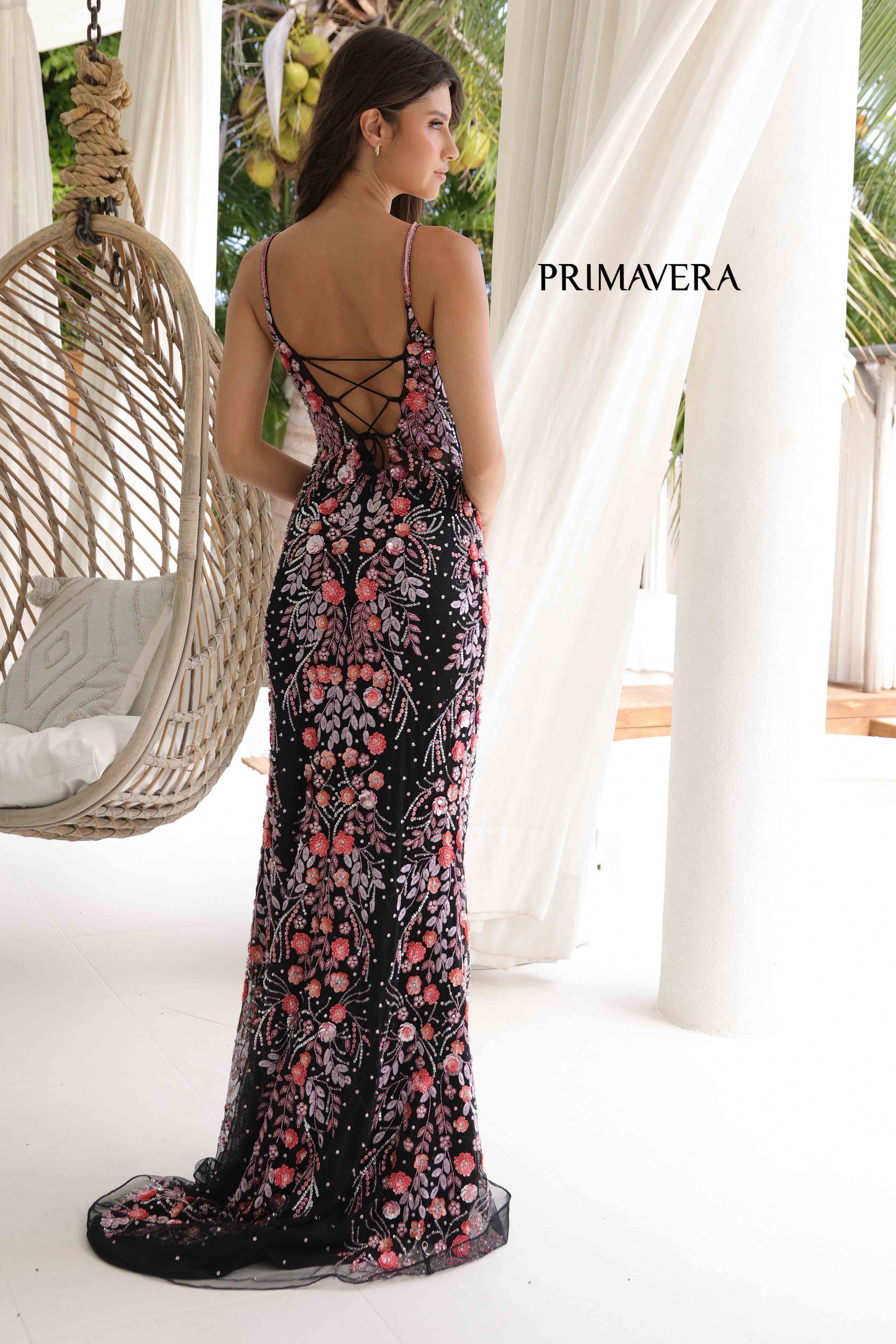 4313 - Primavera - Beaded Floral Sequin Gown