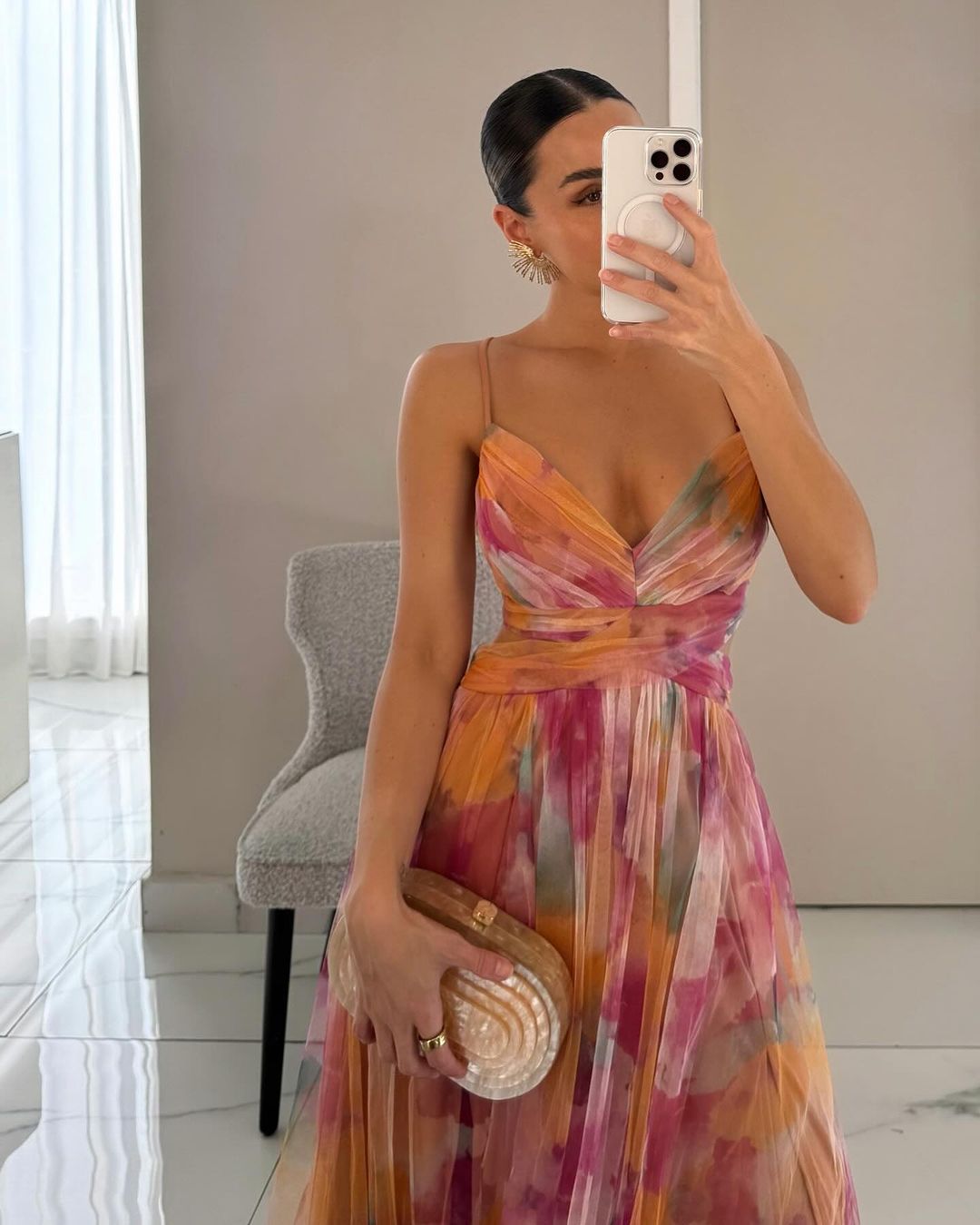 Women's Floral Flowing Maxi Dress ¨C Sleeveless Elegant Wedding Guest Dress