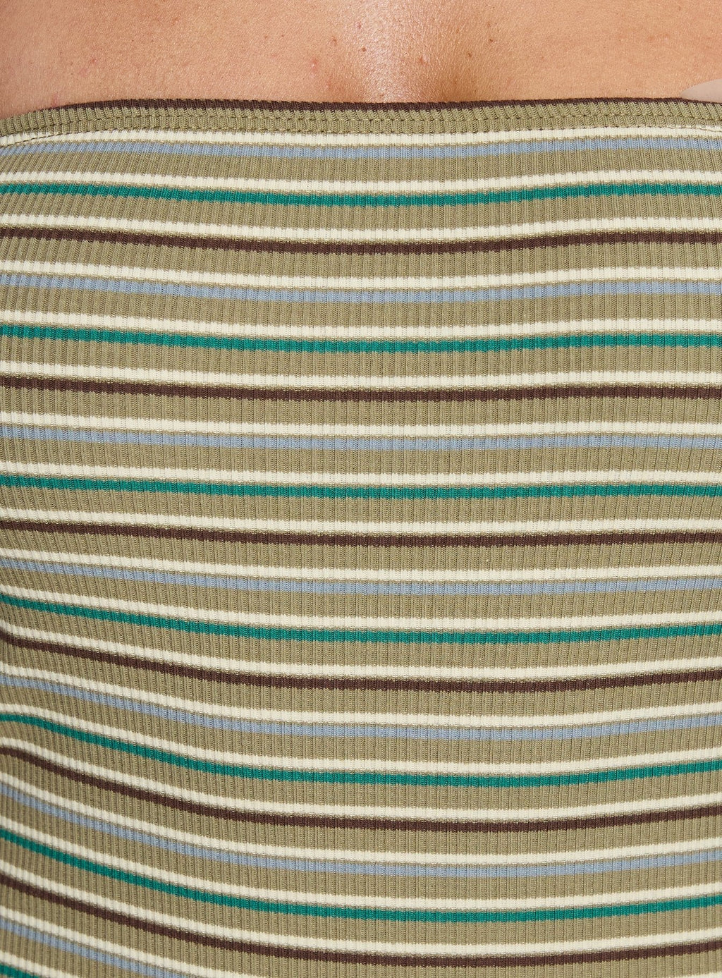 Solola Strapless Maxi Dress Green Stripe
