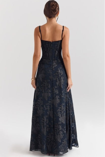 Women's Spaghetti Strap Chiffon Floral Formal Dress ¨C Elegant Maxi Dress