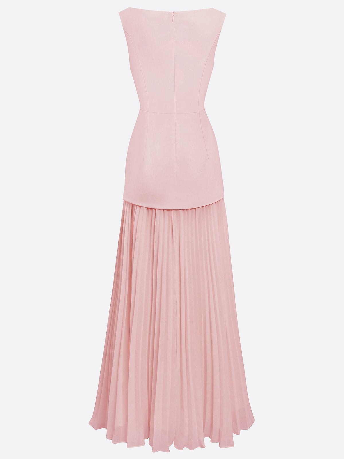 Women's Sleeveless Maxi Dress with Flowing Pleats ¨C Elegant Bridesmaid Gown
