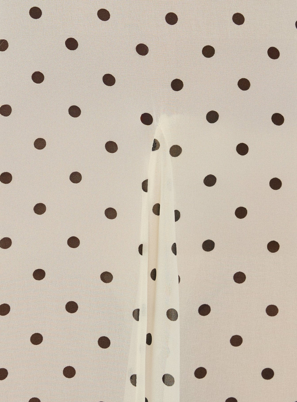 Loulah Sheer Chiffon Maxi Dress Cream Polka Dot