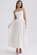Women's Elegant Tiered A-Line Sleeveless Floral Dress ¨C Summer Dress