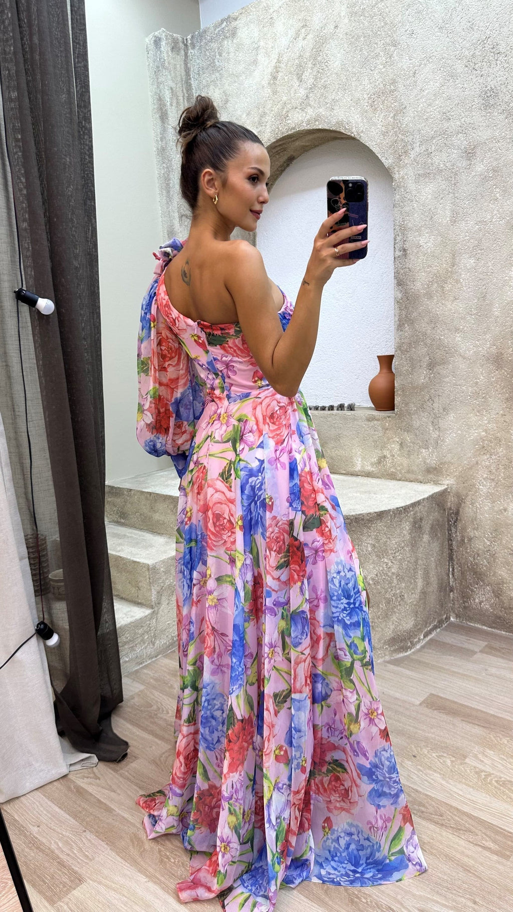 Women's Floral Off Shoulder Summer Dress - Elegant Flowy Event Gown