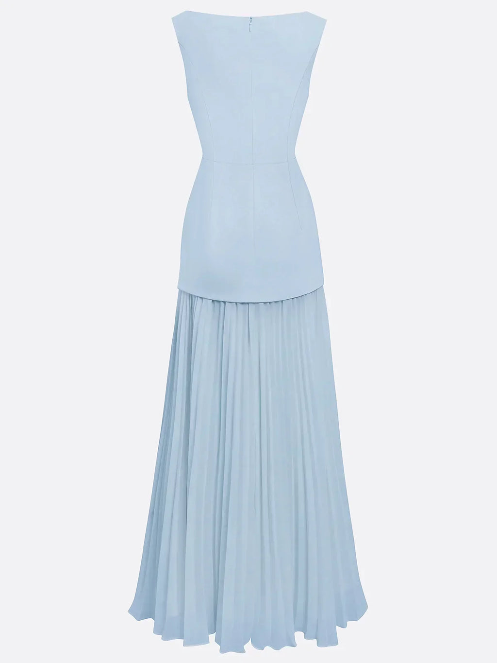 Women's Sleeveless Maxi Dress with Flowing Pleats ¨C Elegant Bridesmaid Gown