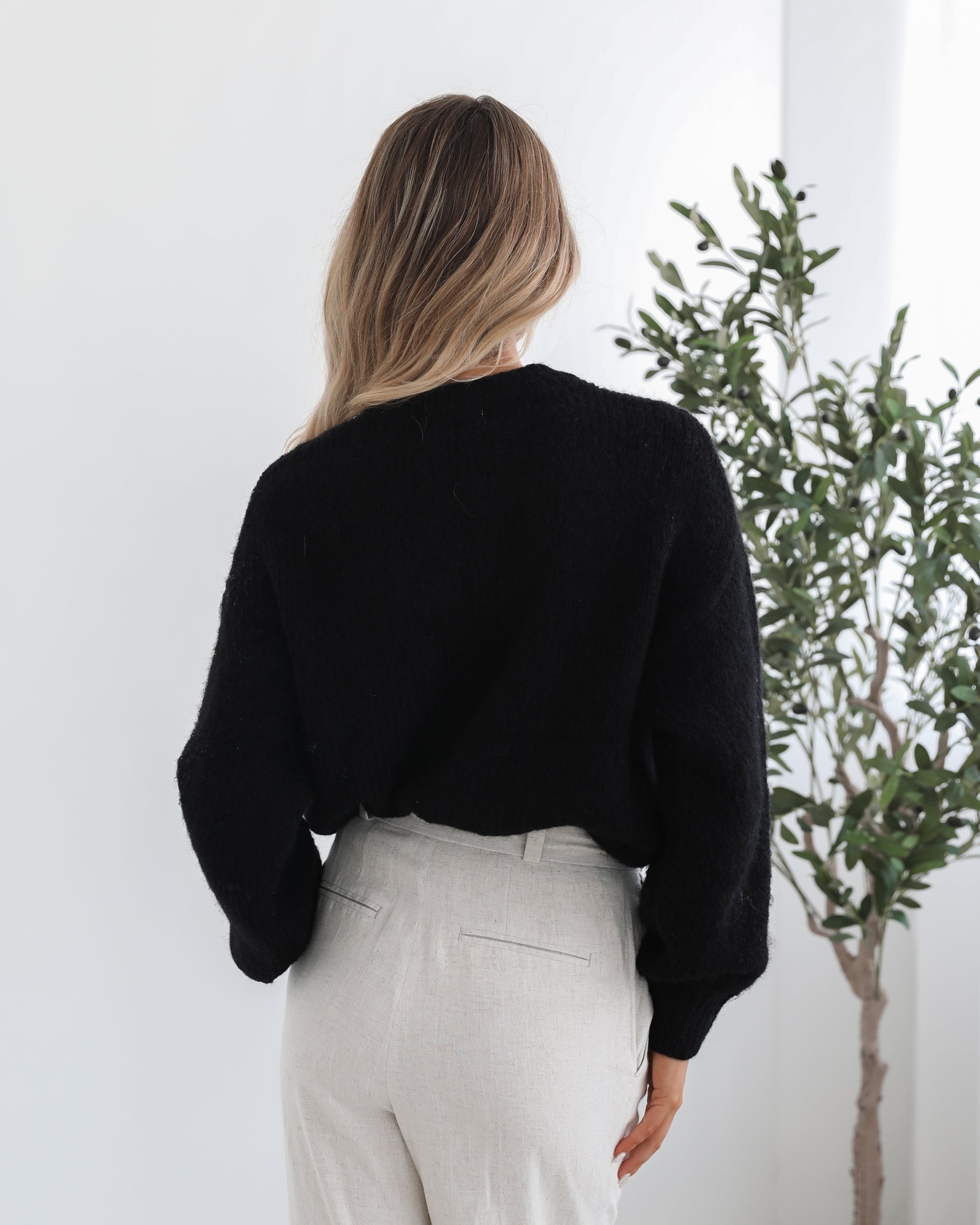Adelaine Knit - Black Print