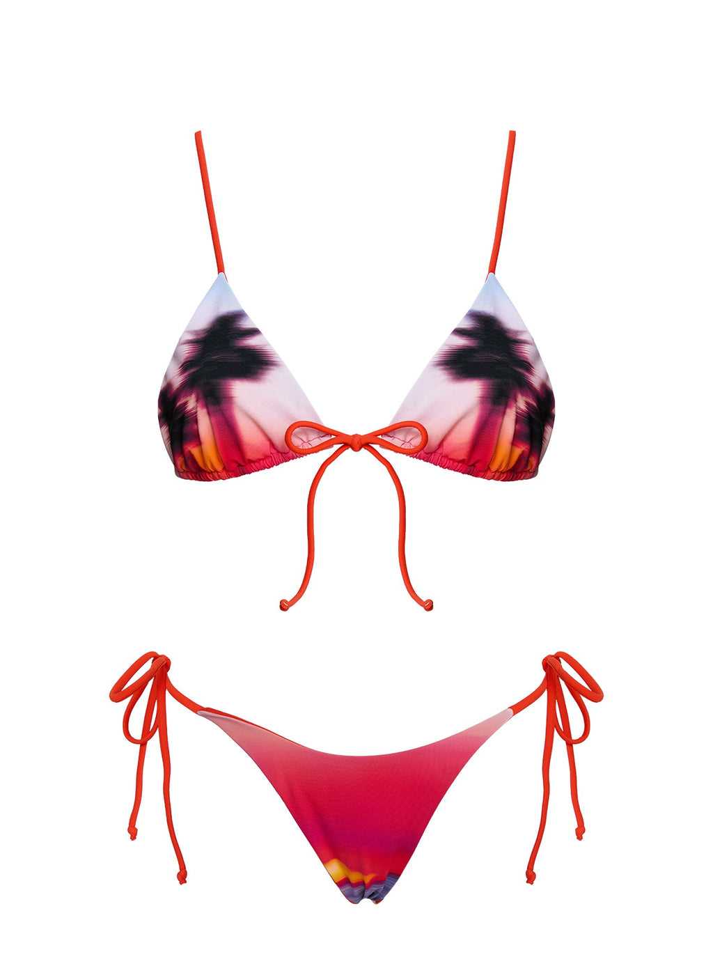 Floria Tie Side Bikini Bottom Sunset Palm