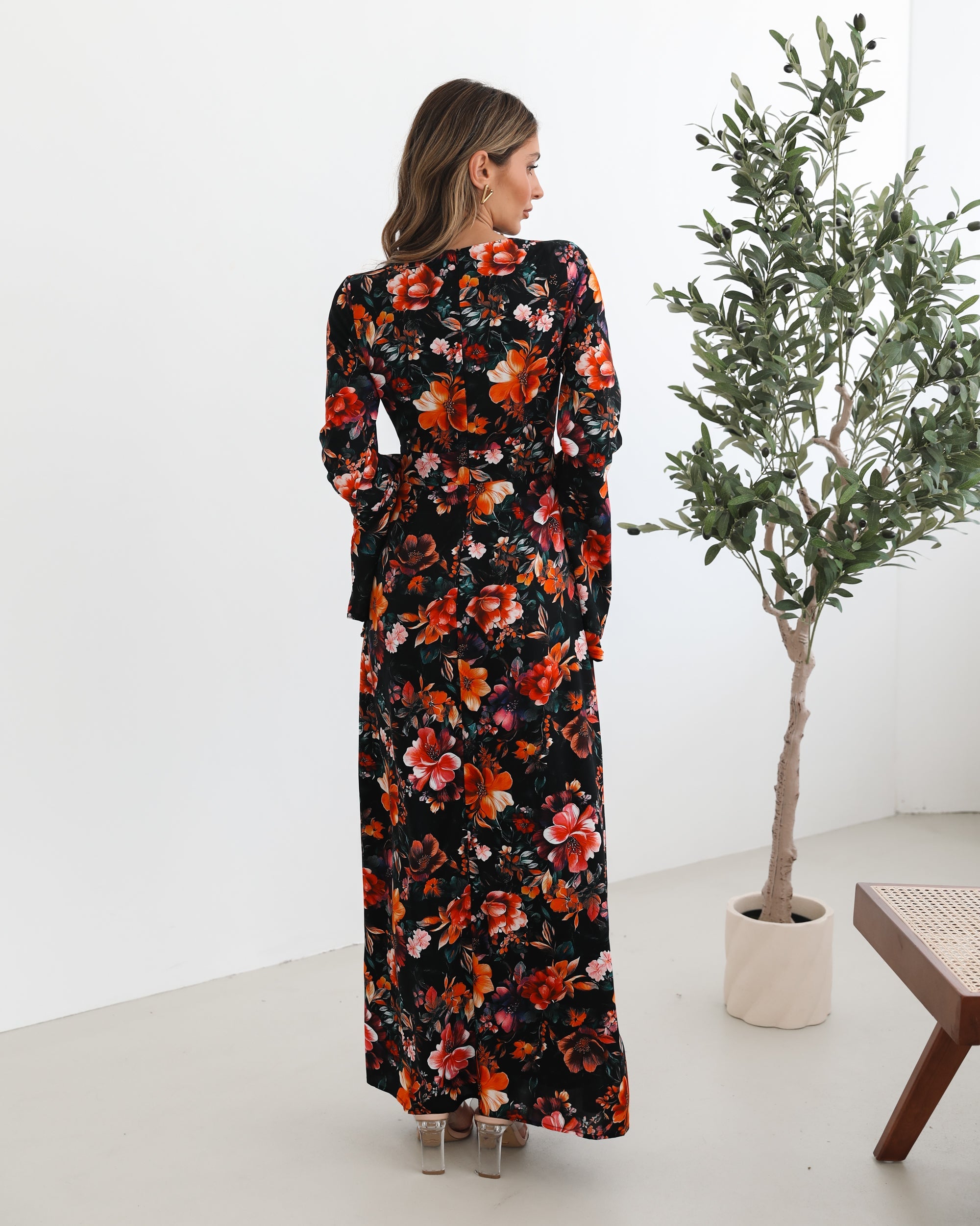 Amareya Dress - Black Floral
