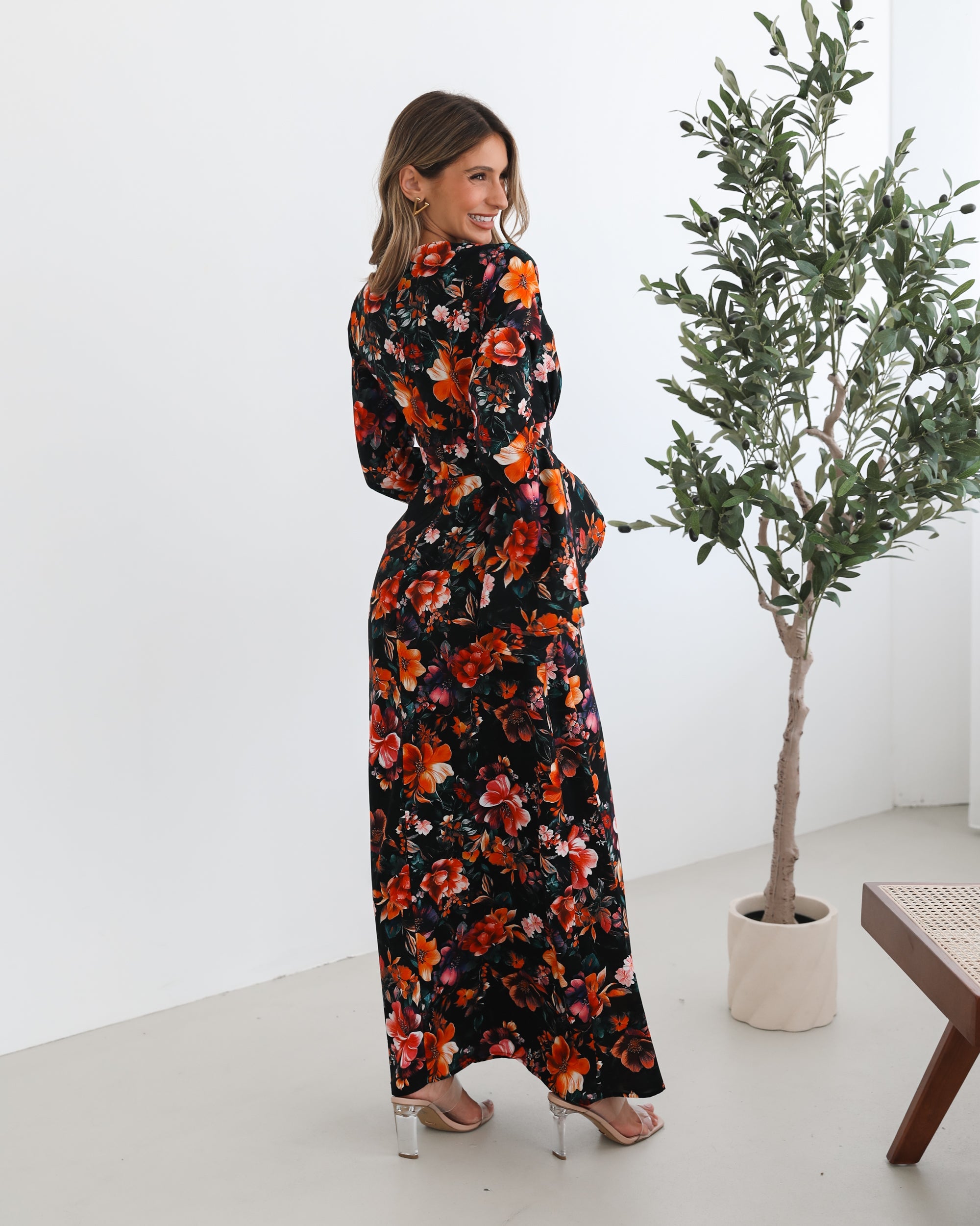Amareya Dress - Black Floral