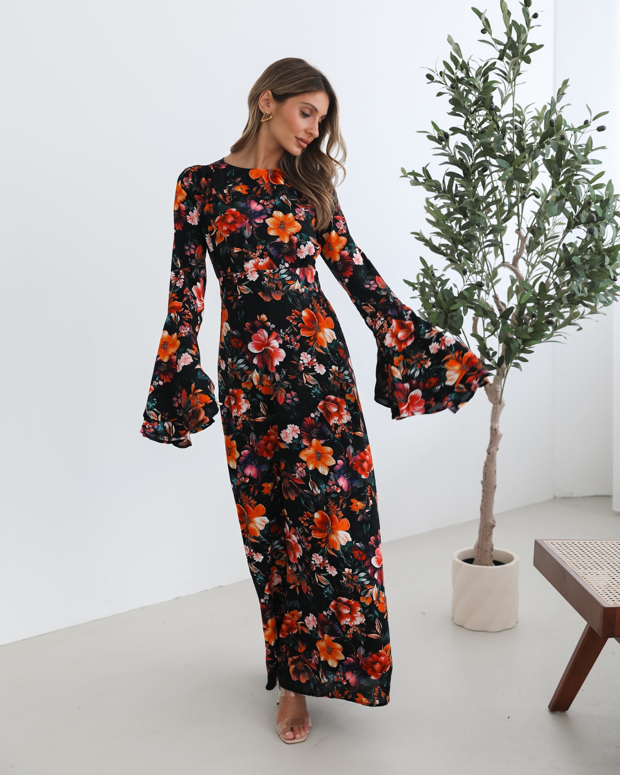 Amareya Dress - Black Floral