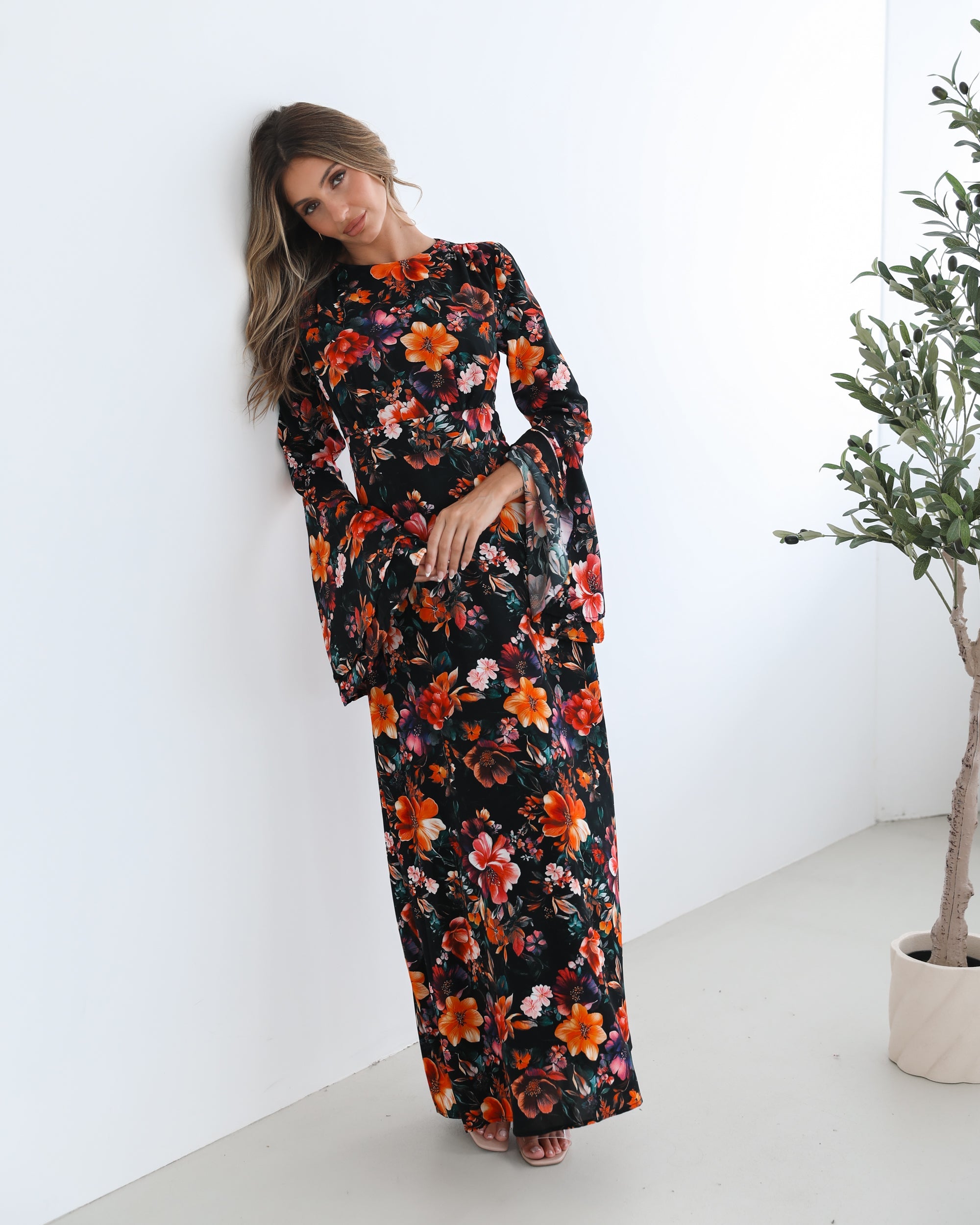Amareya Dress - Black Floral