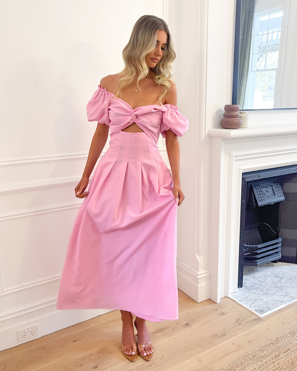 Anvika Dress - Powder Pink