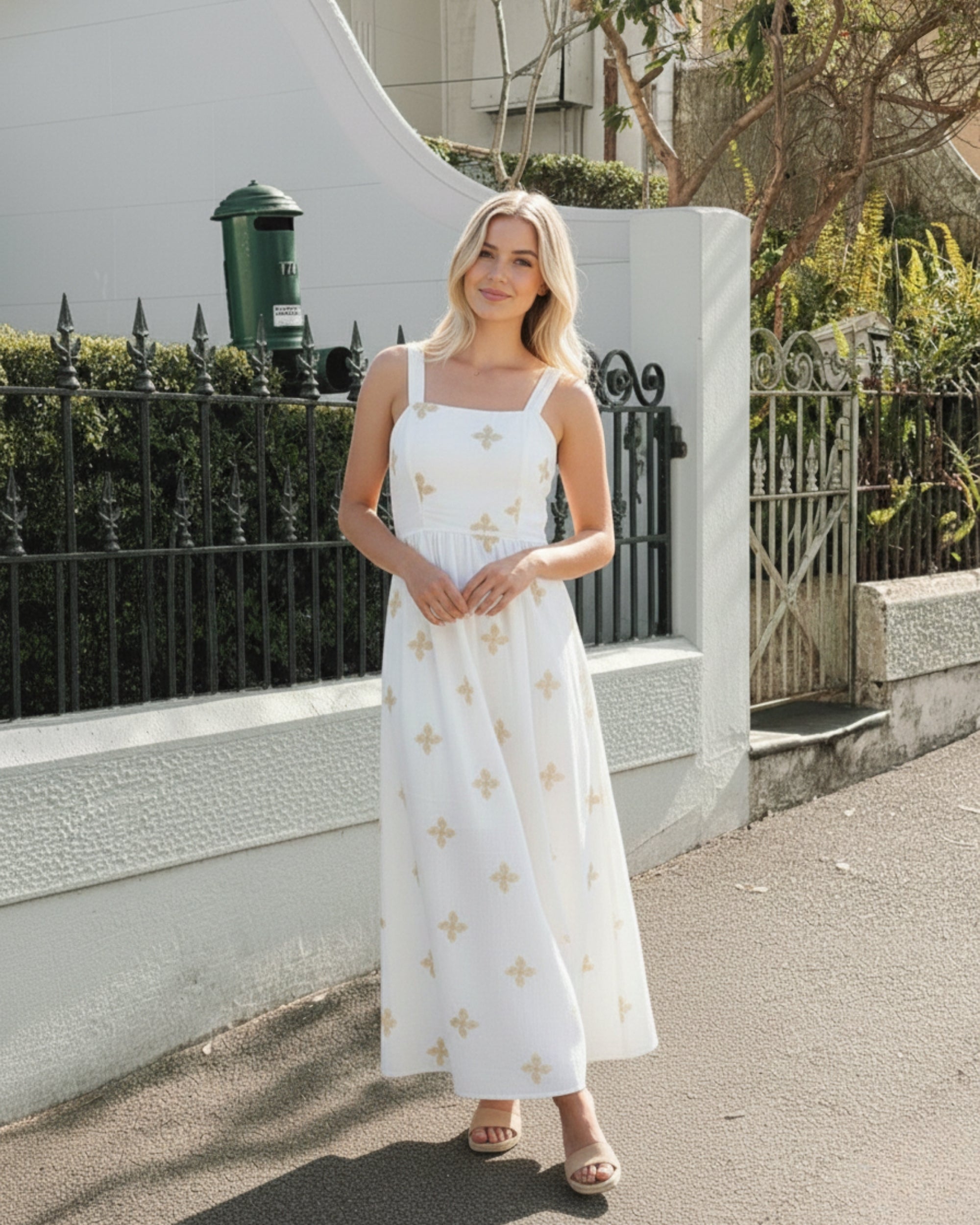 Atasha Dress - White Print