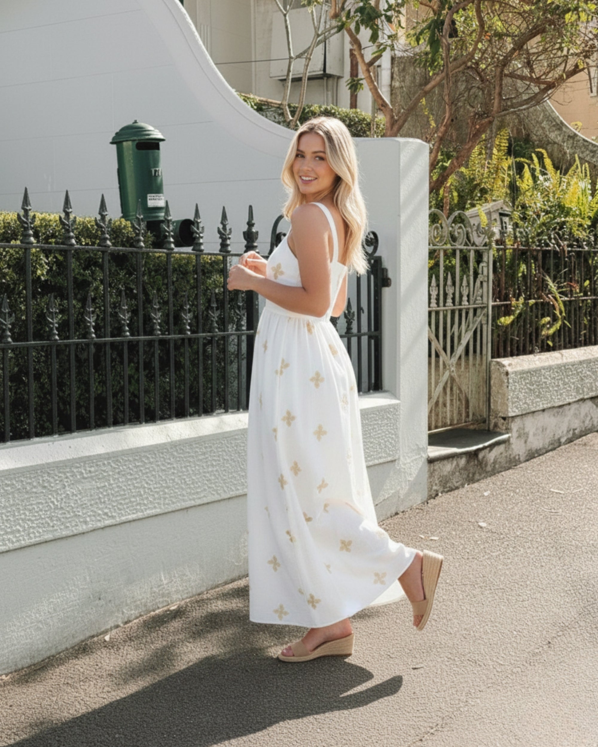 Atasha Dress - White Print