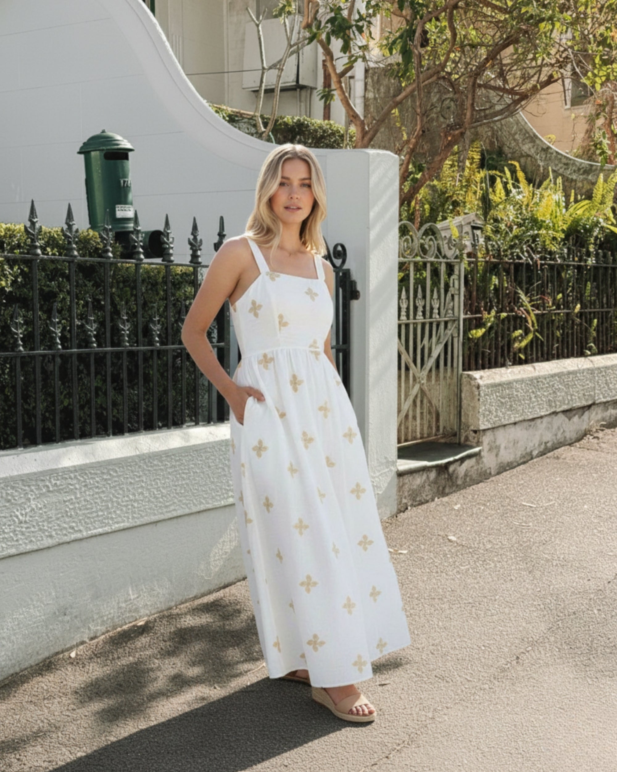 Atasha Dress - White Print