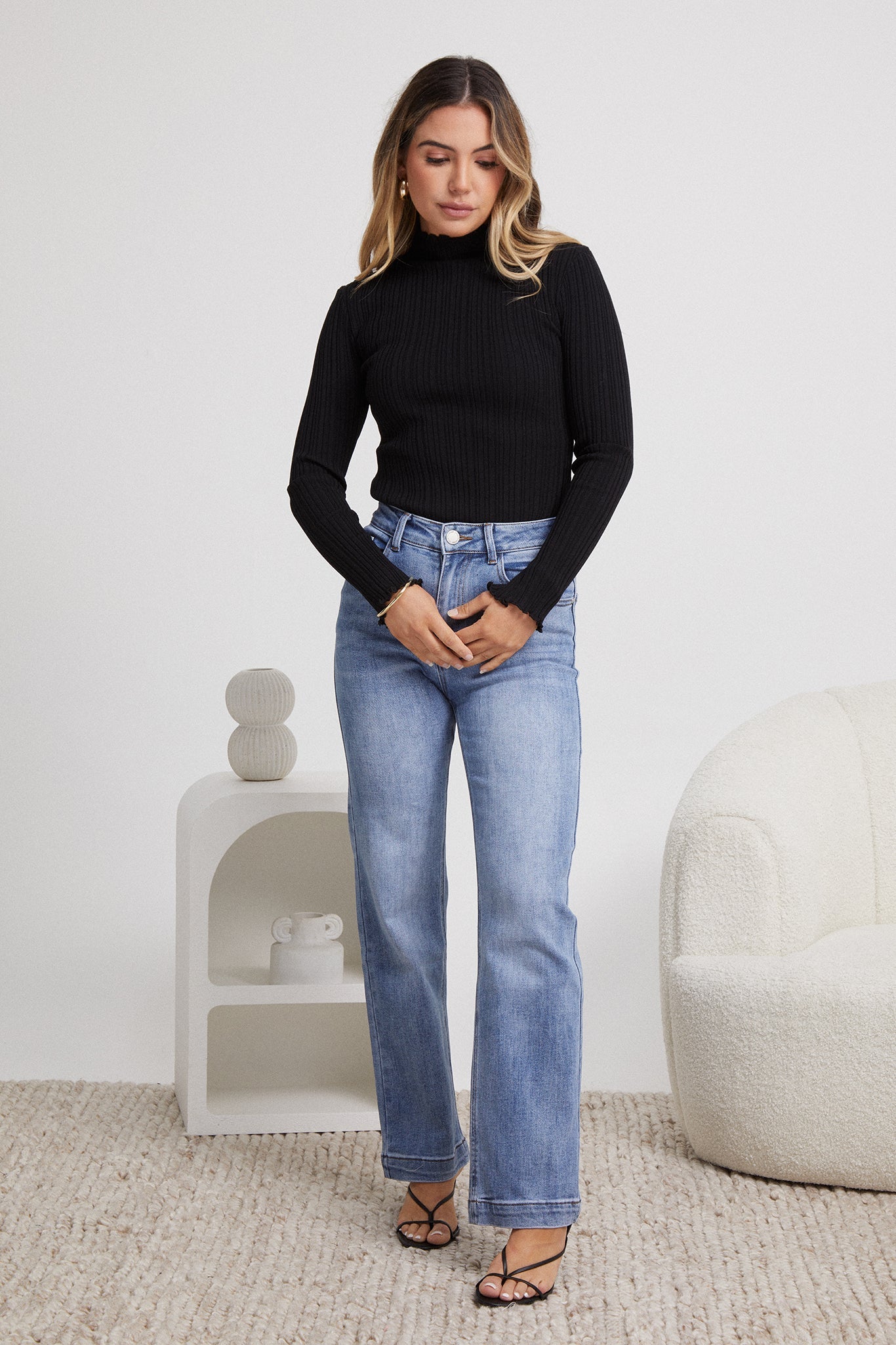 Aurella Knit Top - Black