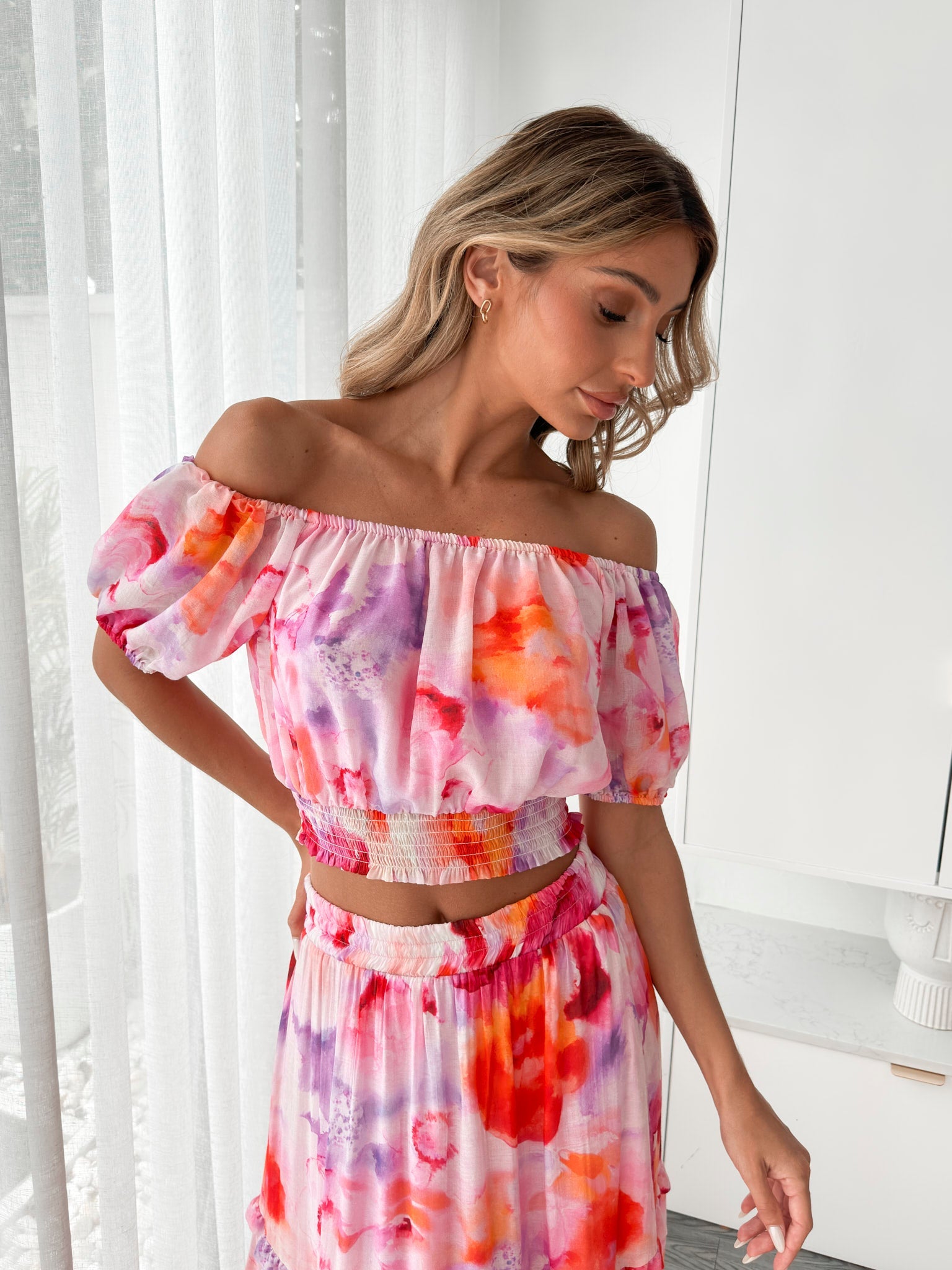 Avelisse Top - Pink Print