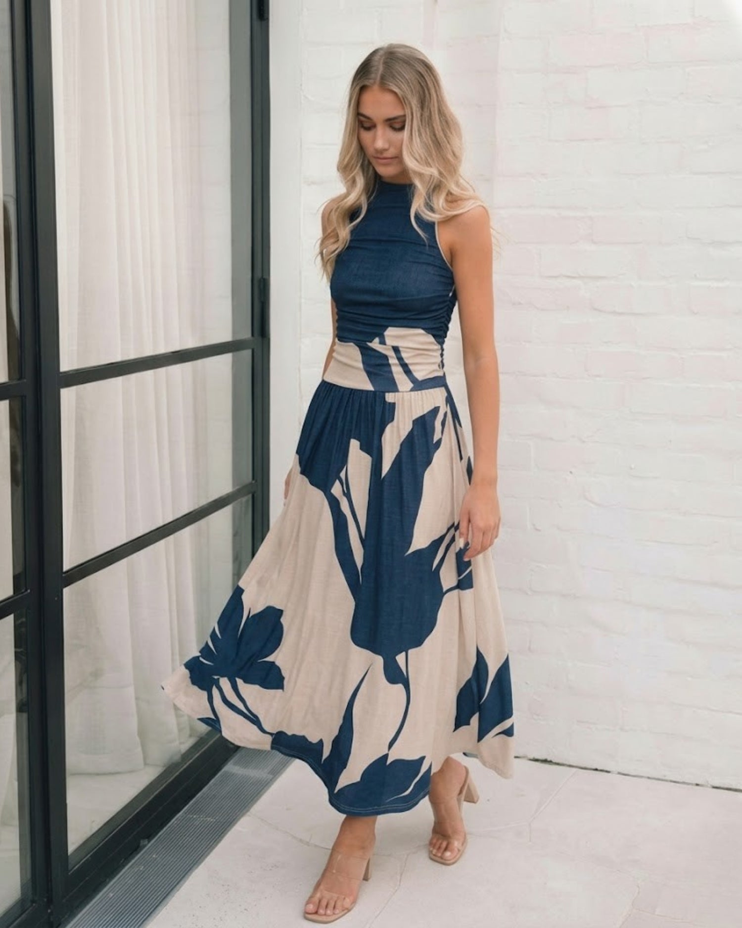 Balayage Dress - Navy Floral