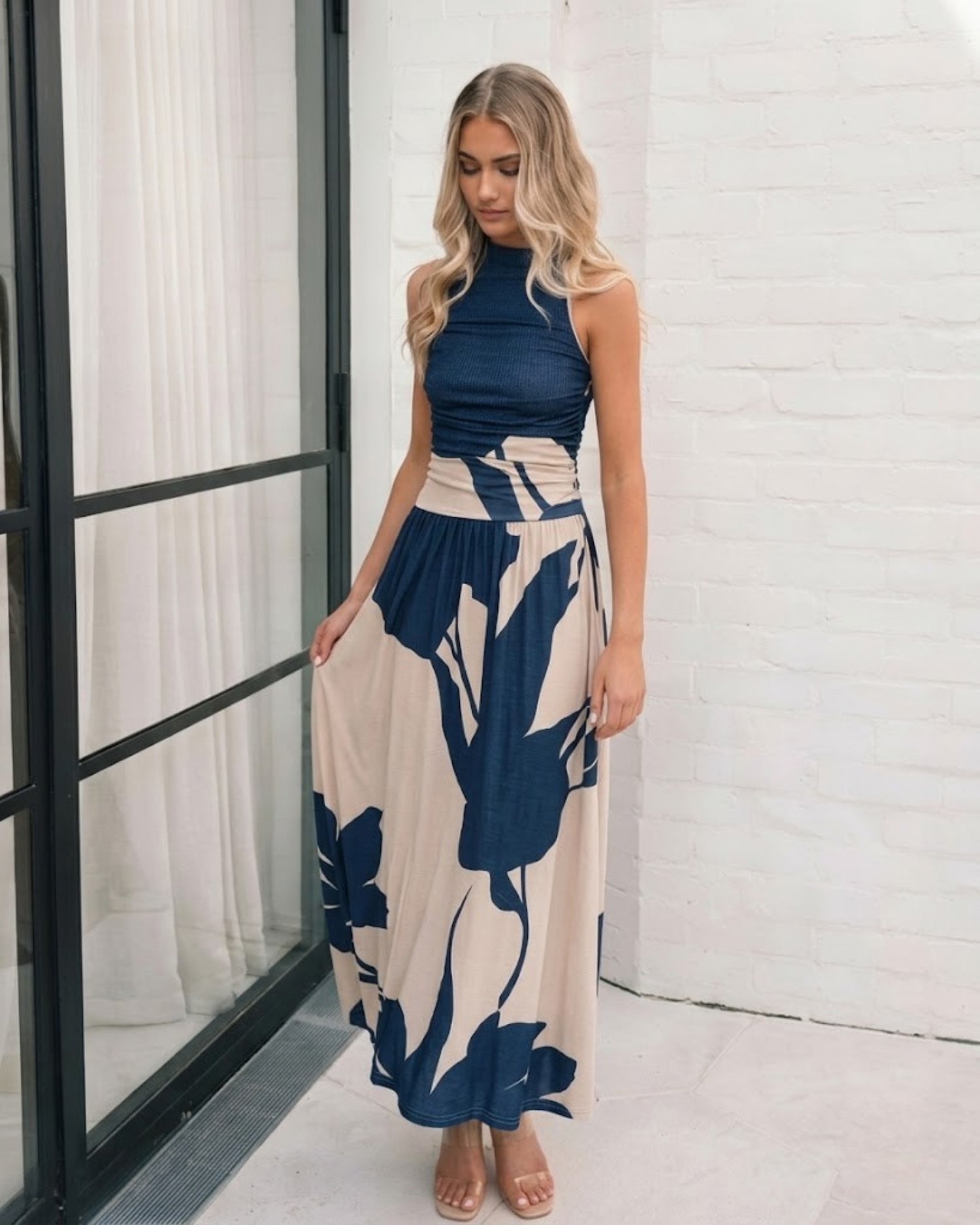 Balayage Dress - Navy Floral