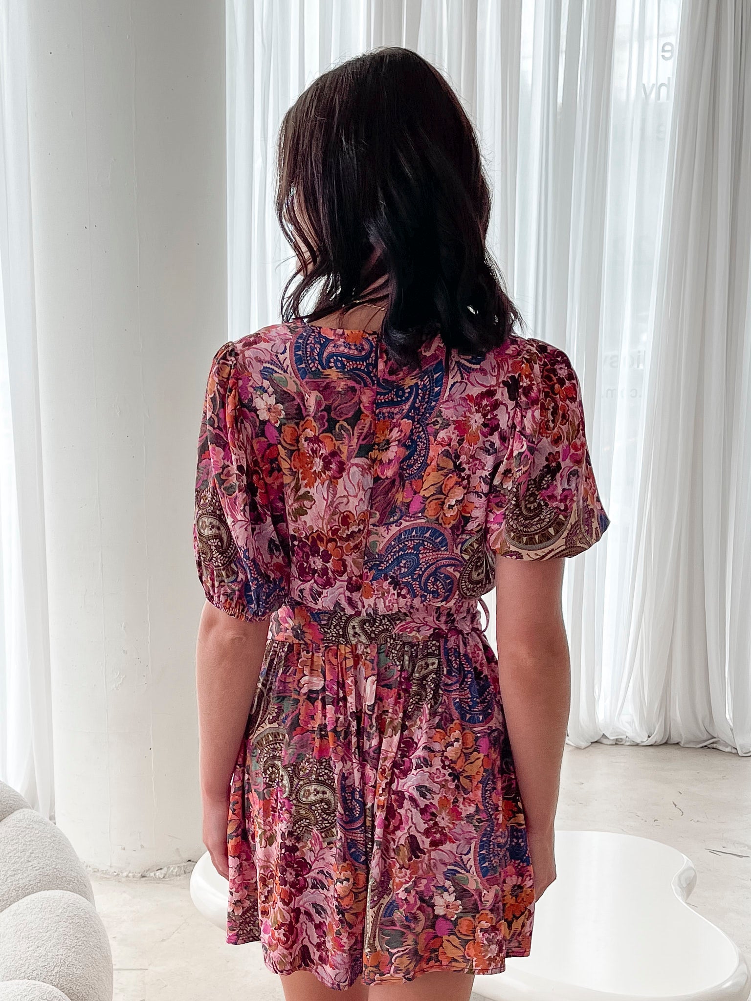 Belvia Playsuit - Autumn Paisley