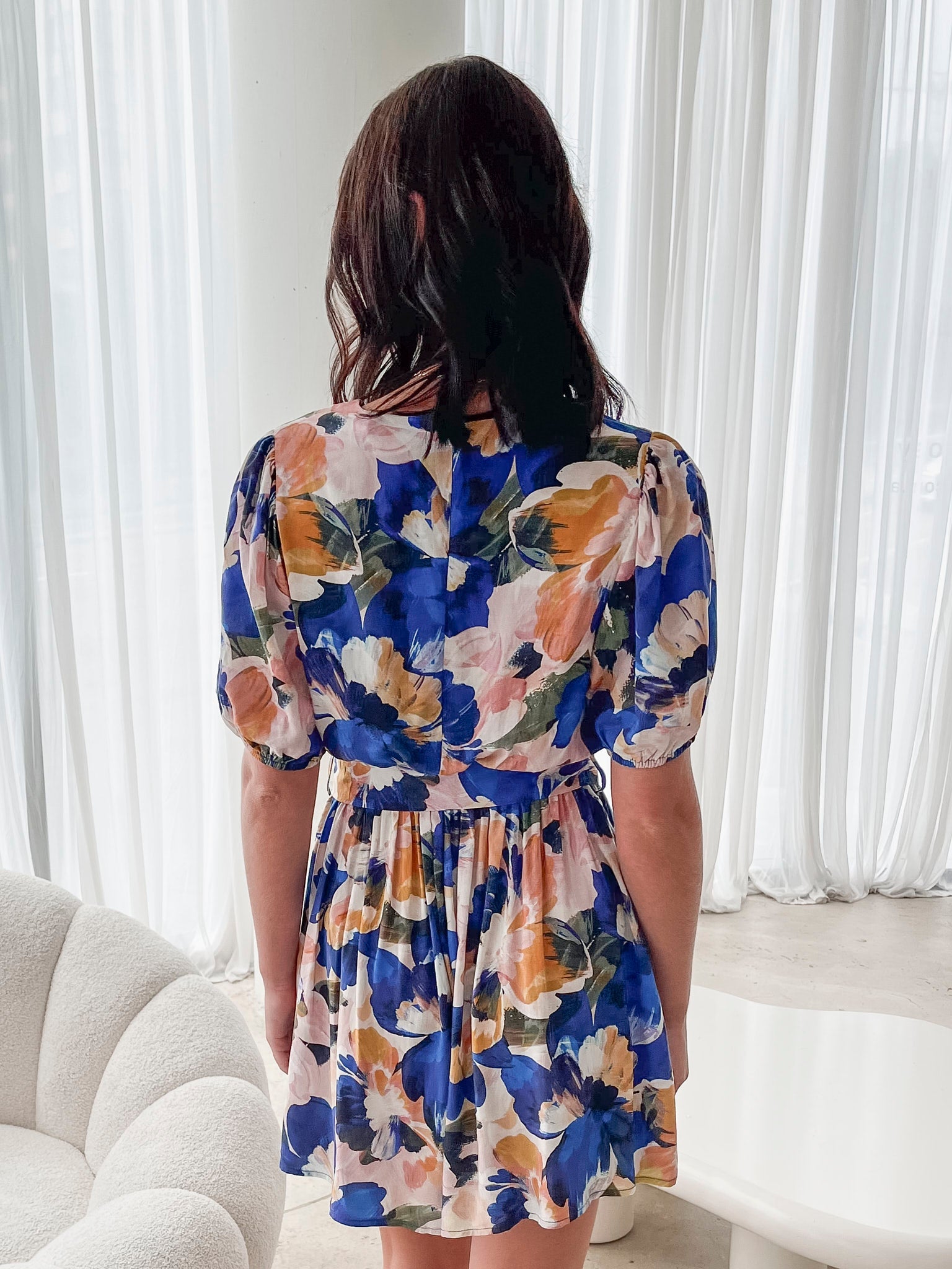 Belvia Playsuit - Painted Cobalt