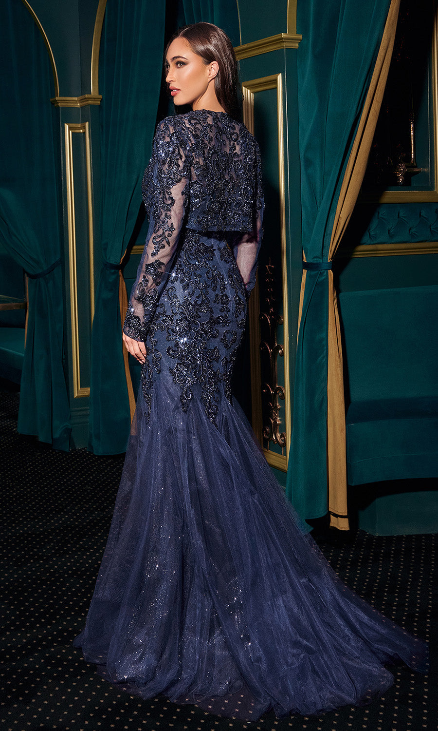 STEPHANIE GOWN - MERMAID EVENING DRESS WITH JACKET