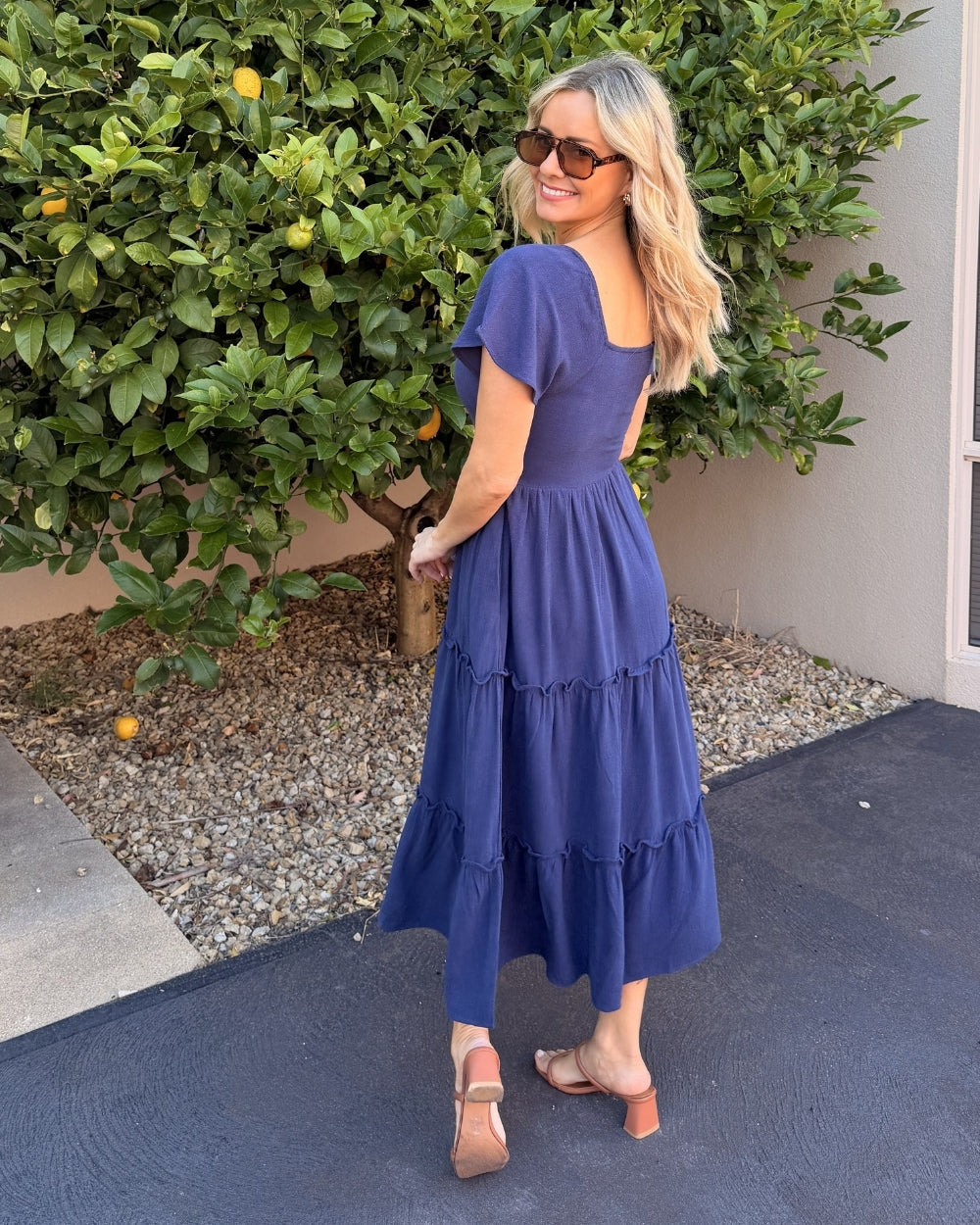 Celie Dress - Navy