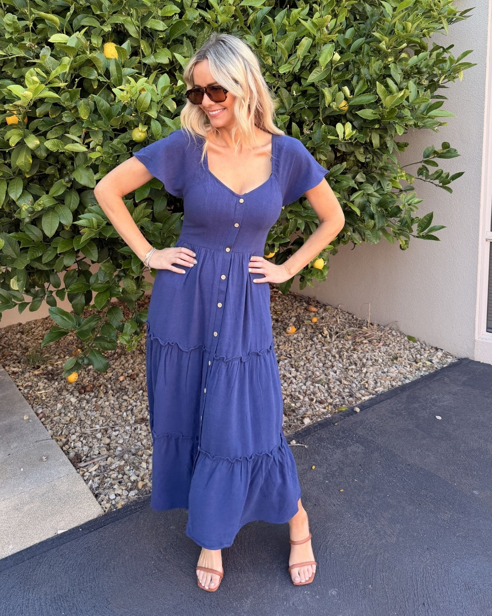 Celie Dress - Navy