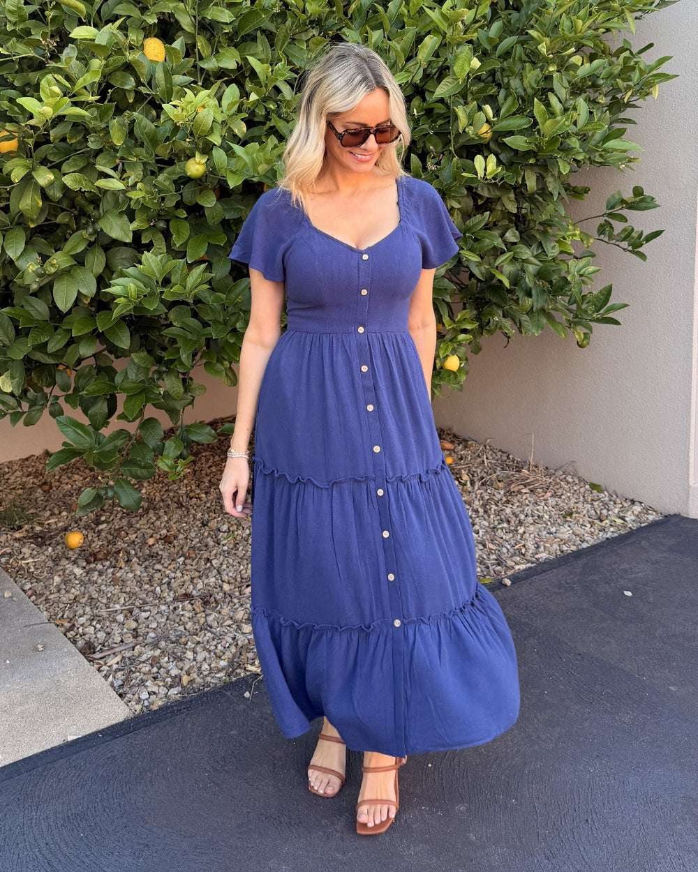 Celie Dress - Navy