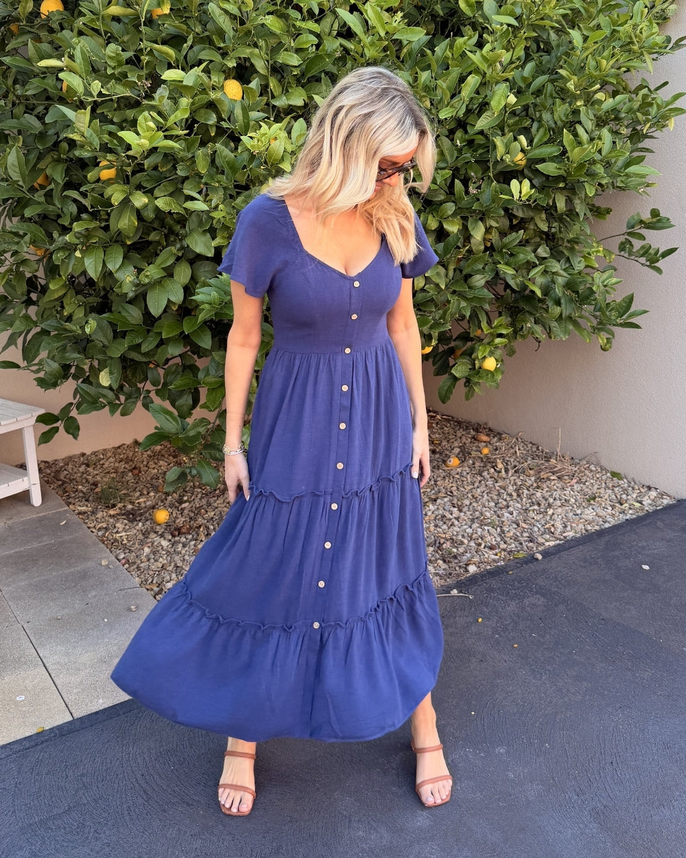 Celie Dress - Navy