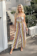 Deshana Jumpsuit - Yellow Print