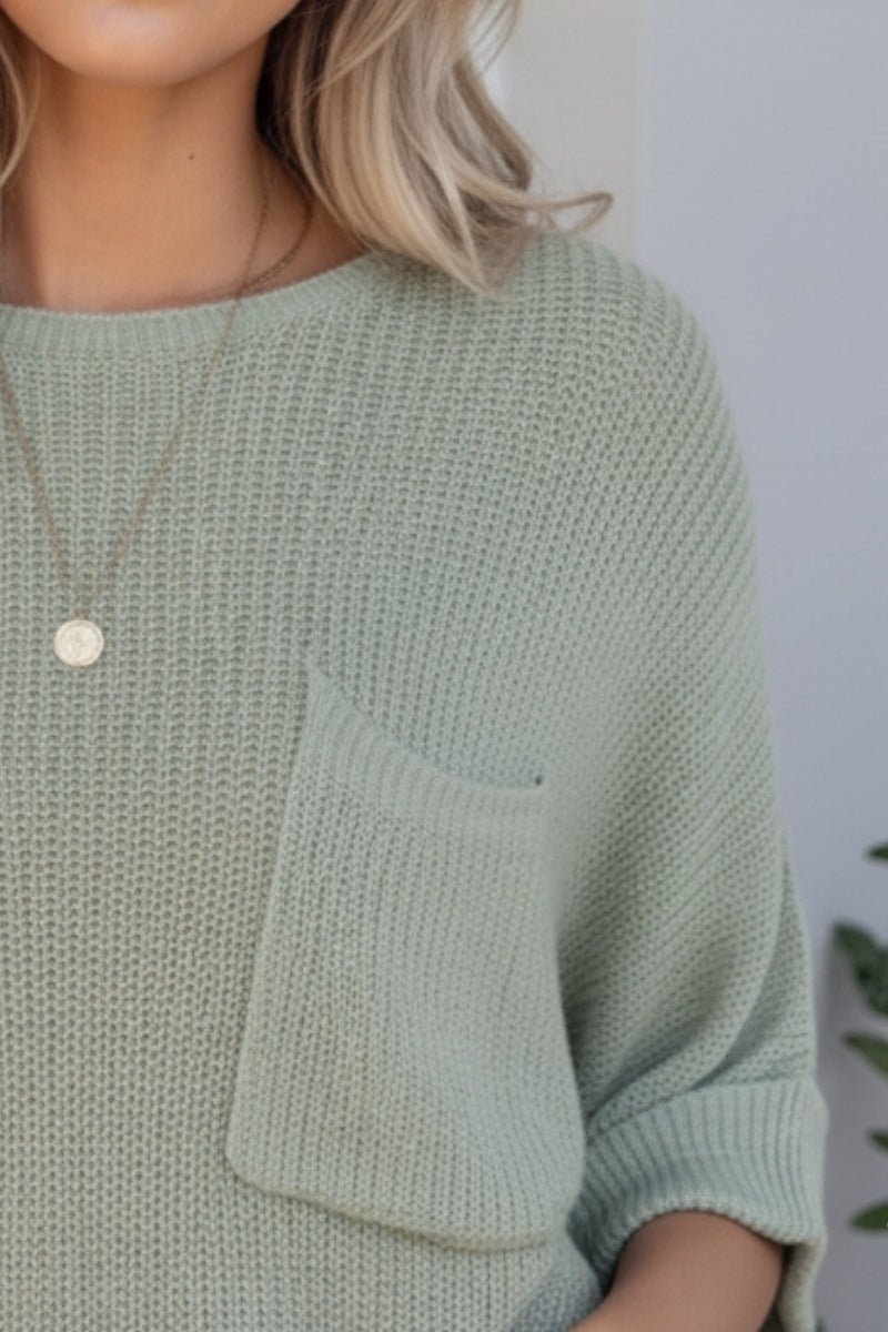 Evandra Knit Top - Sage