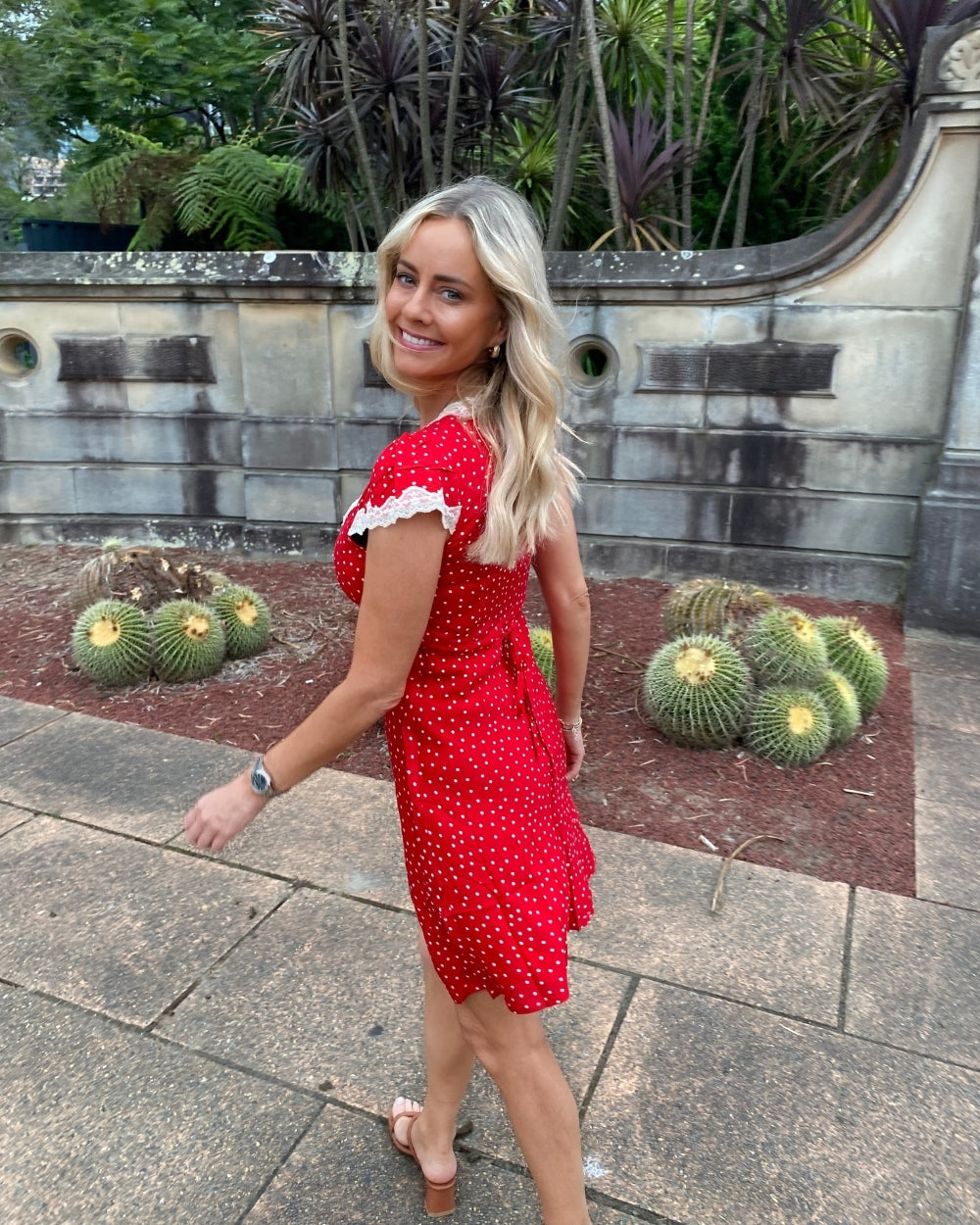 Firenze Dress - Red Polka