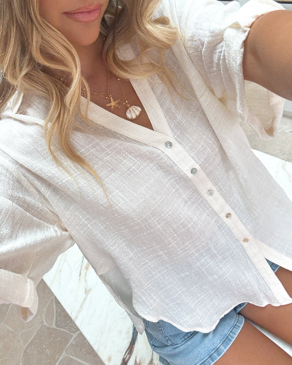 Fraise Top - White