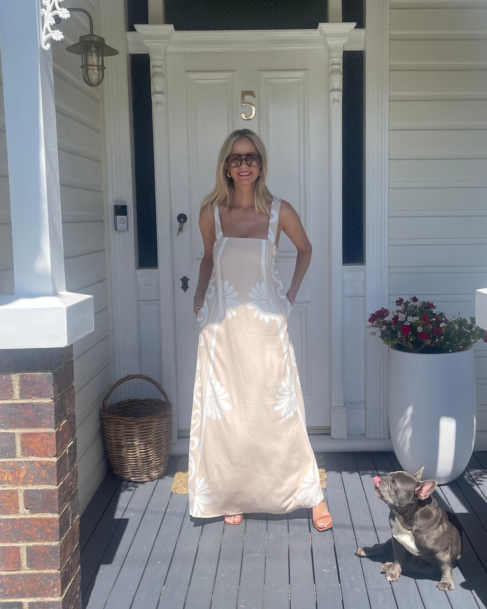 Holden Dress - Beige Floral