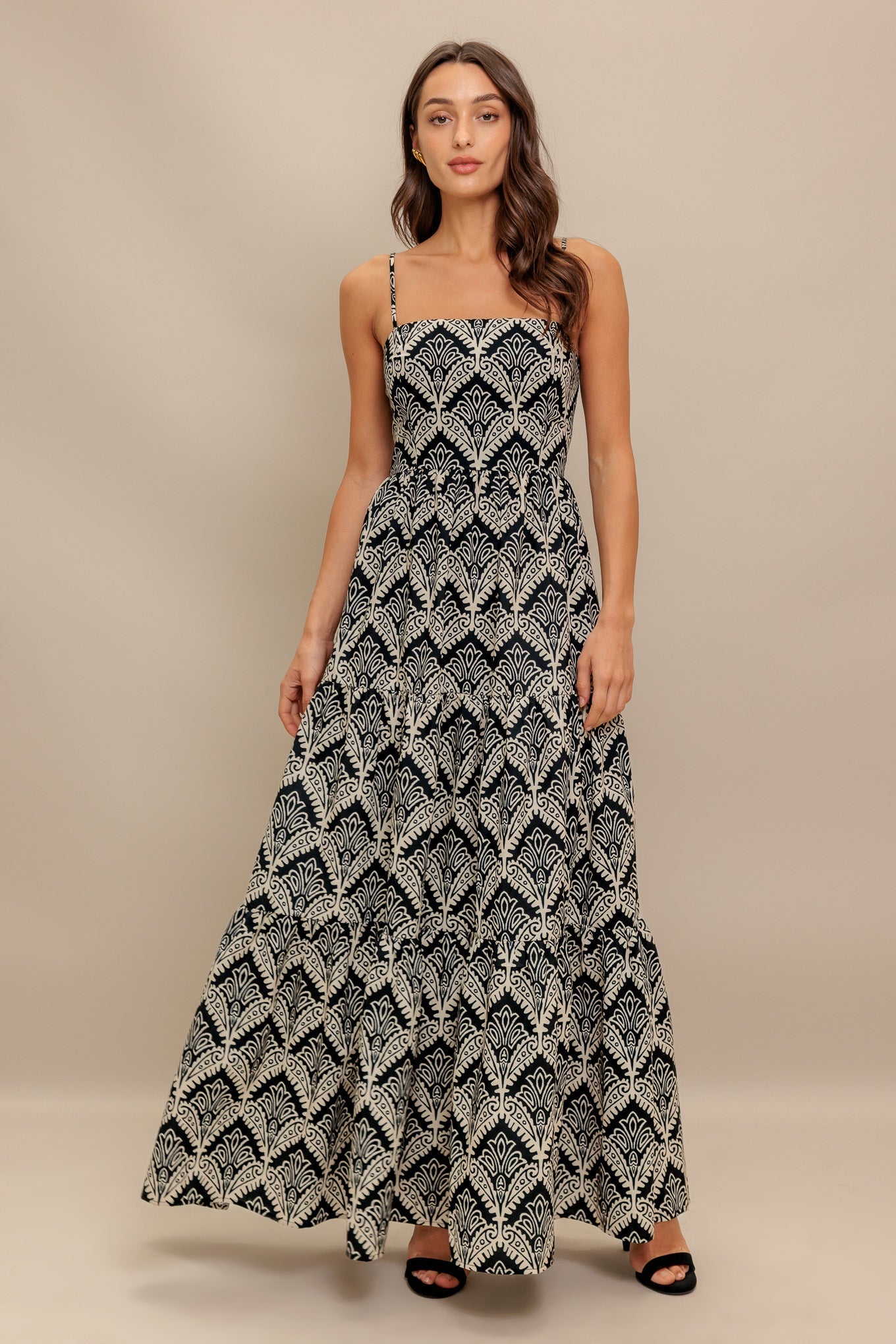 Hazelwood Garden Maxi Dress - Black & Ivory - FINAL SALE
