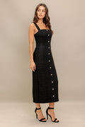 Size Small. TWEED NOUVELLE MIDI DRESS - FINAL SALE
