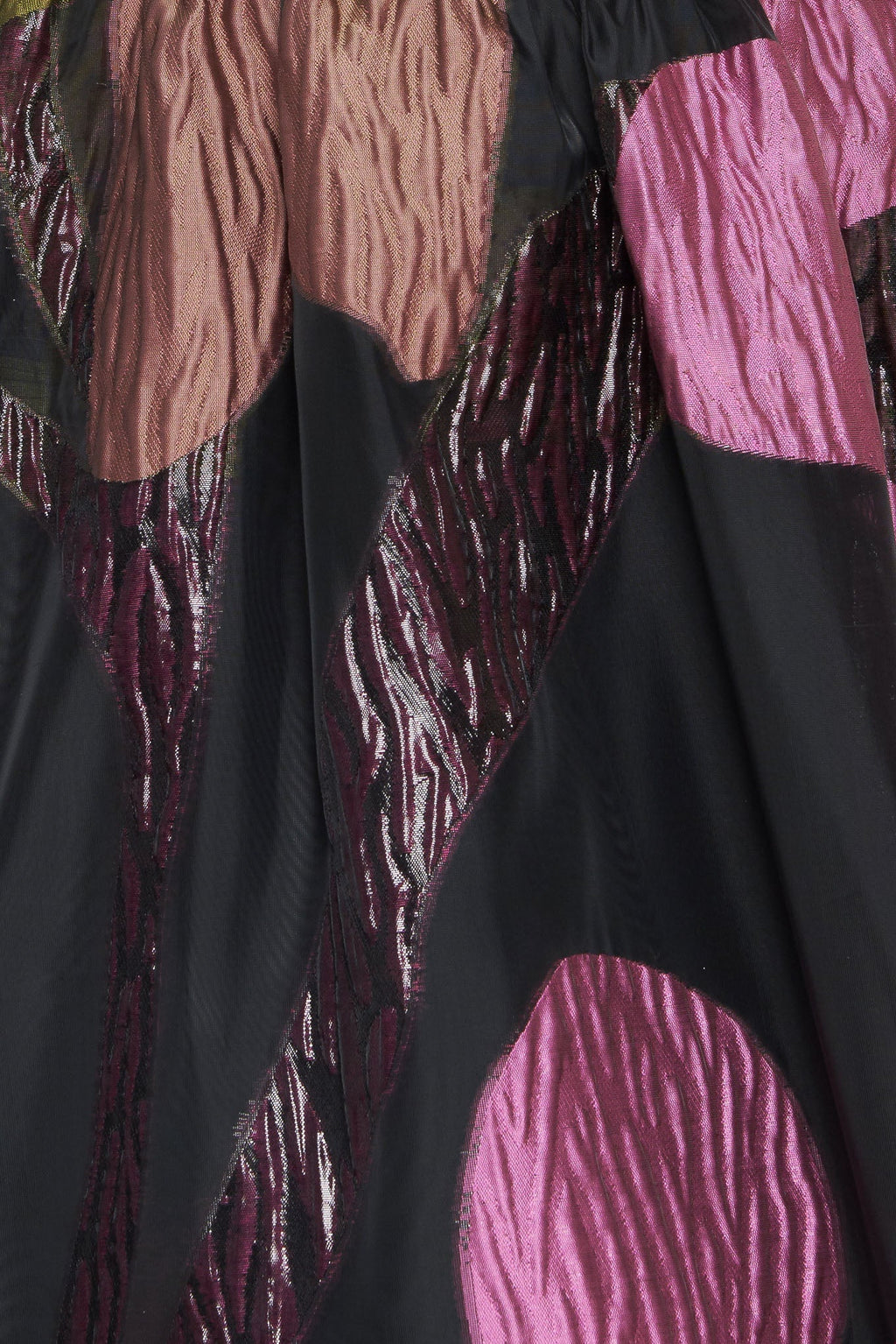 ABSTRACT ROSE BLACK MIDI DRESS
