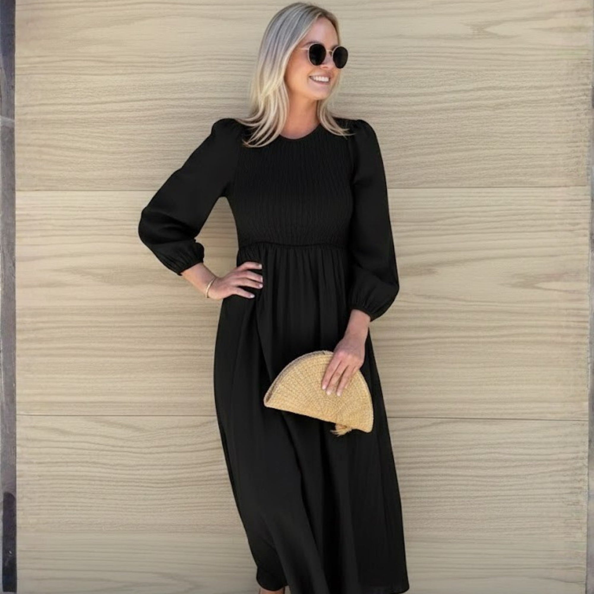 Iolana Dress - Black Long Sleeve