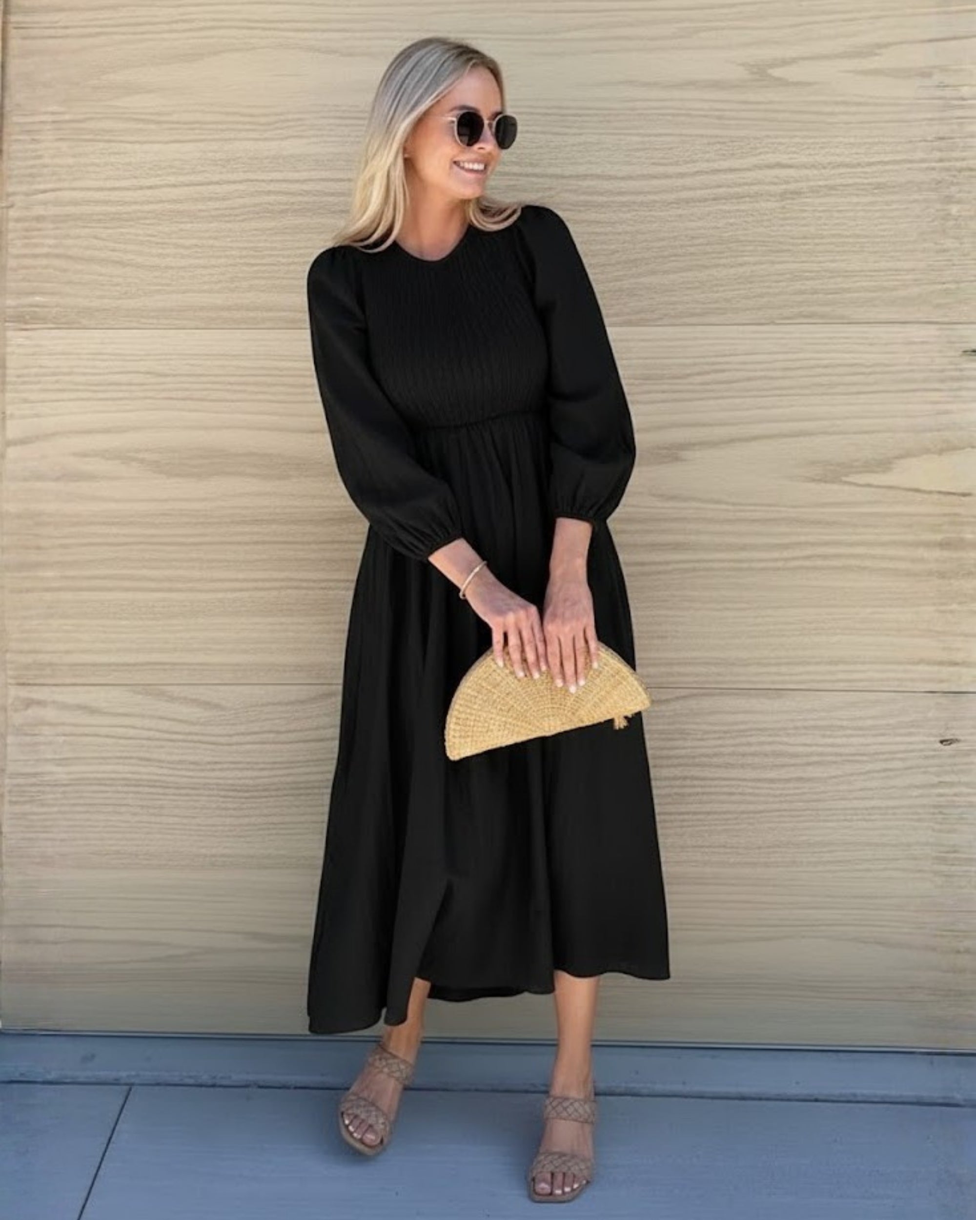 Iolana Dress - Black Long Sleeve