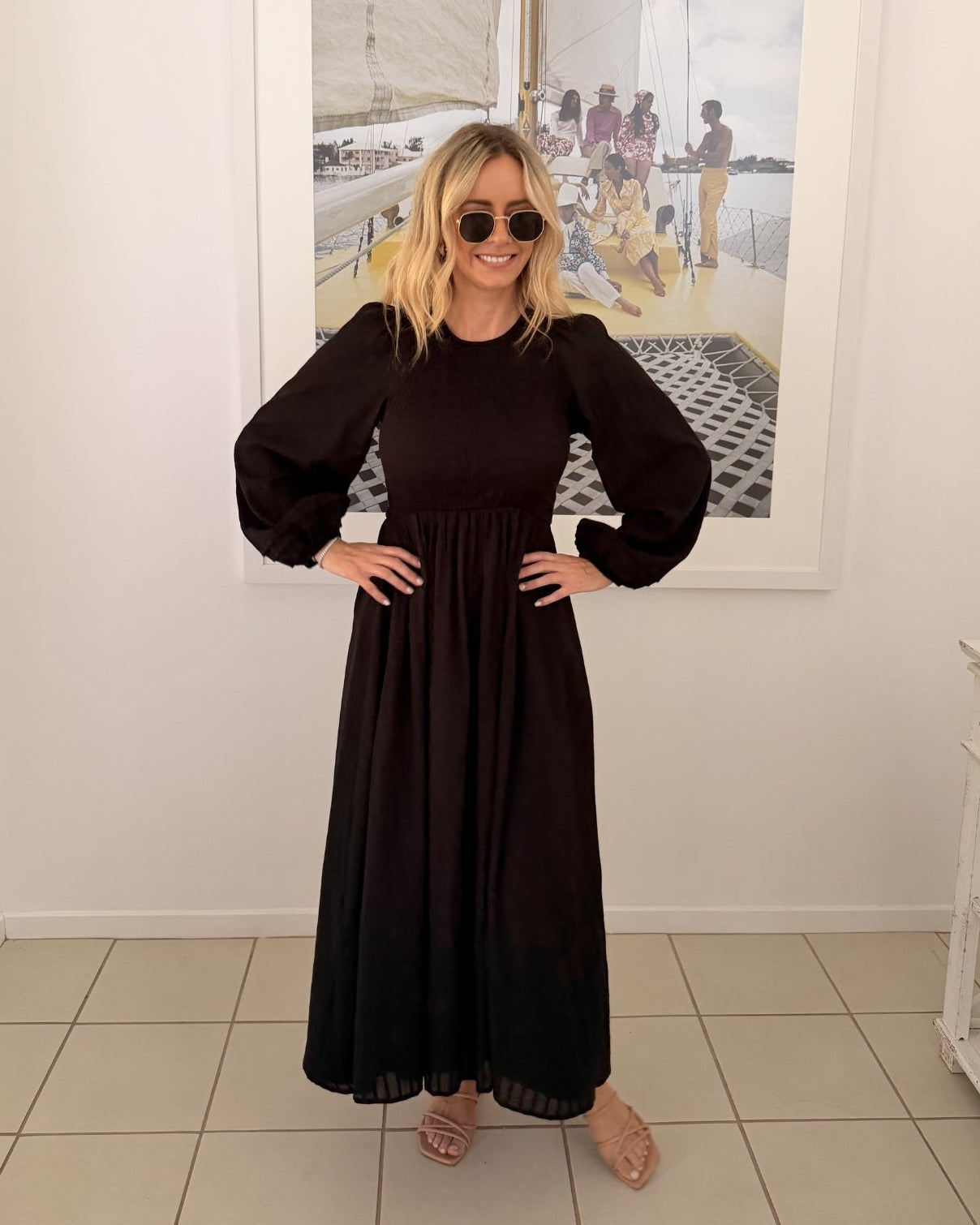 Iolana Dress - Black Long Sleeve