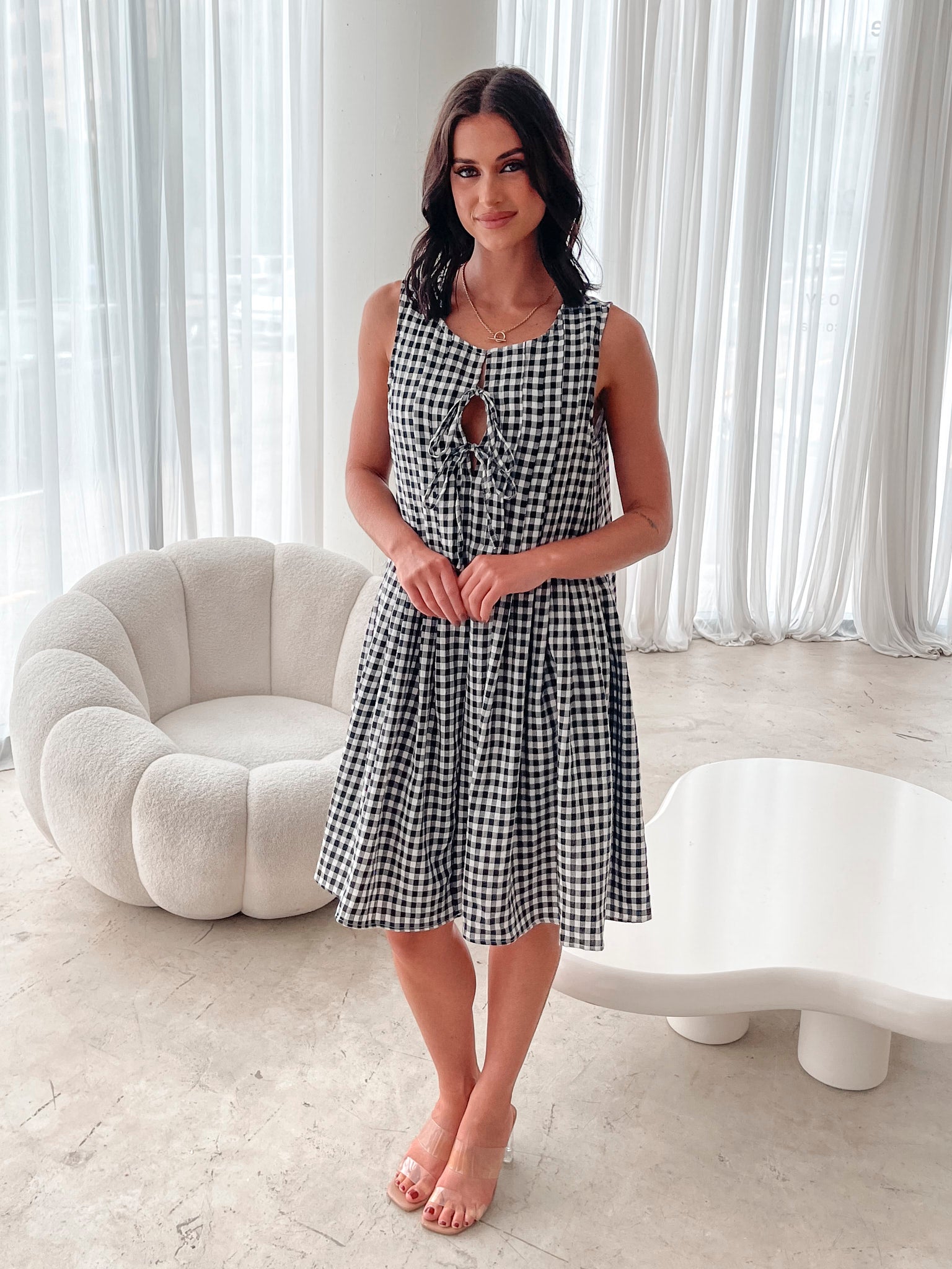 Kearah Dress - Black Gingham