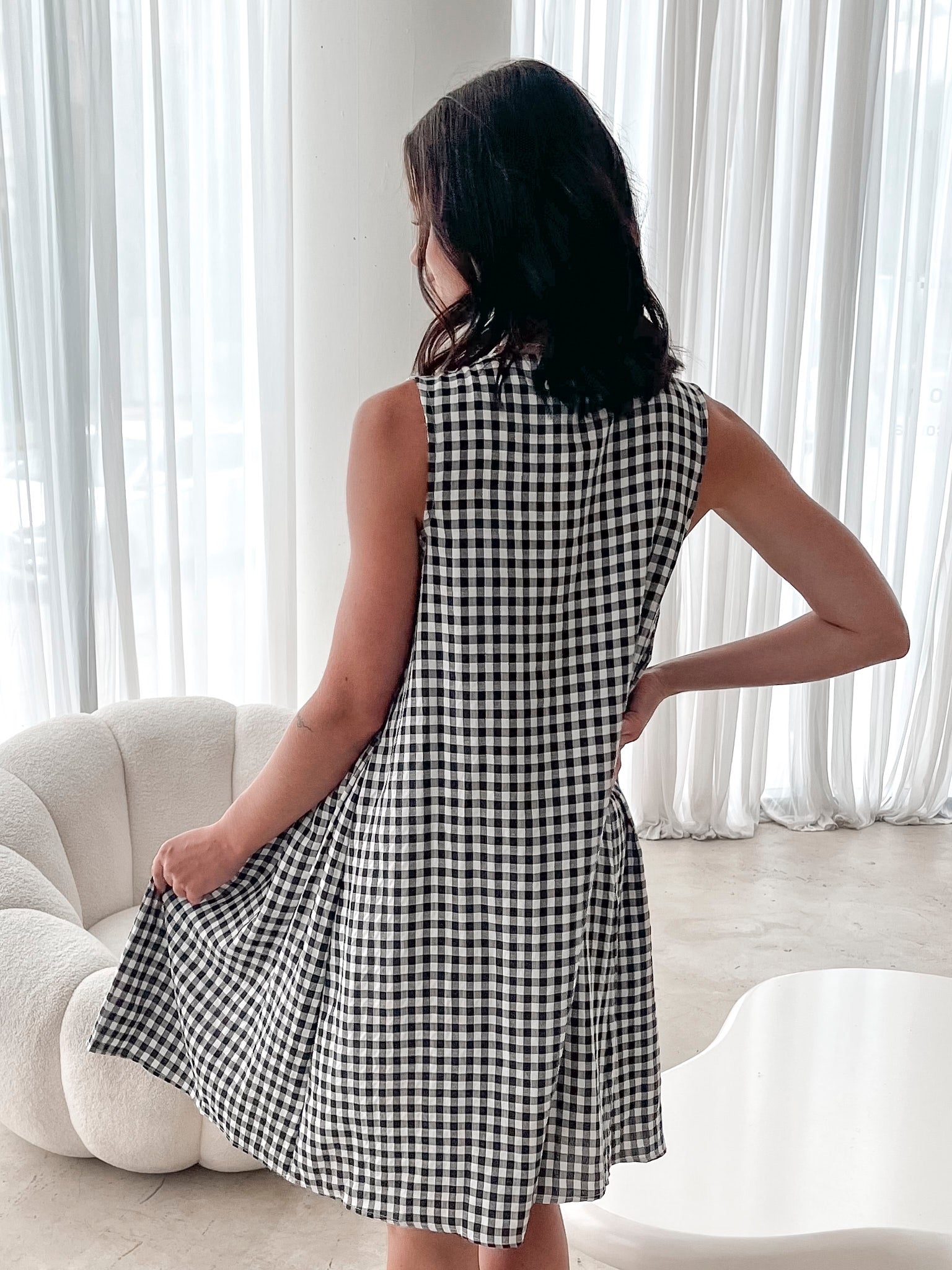 Kearah Dress - Black Gingham
