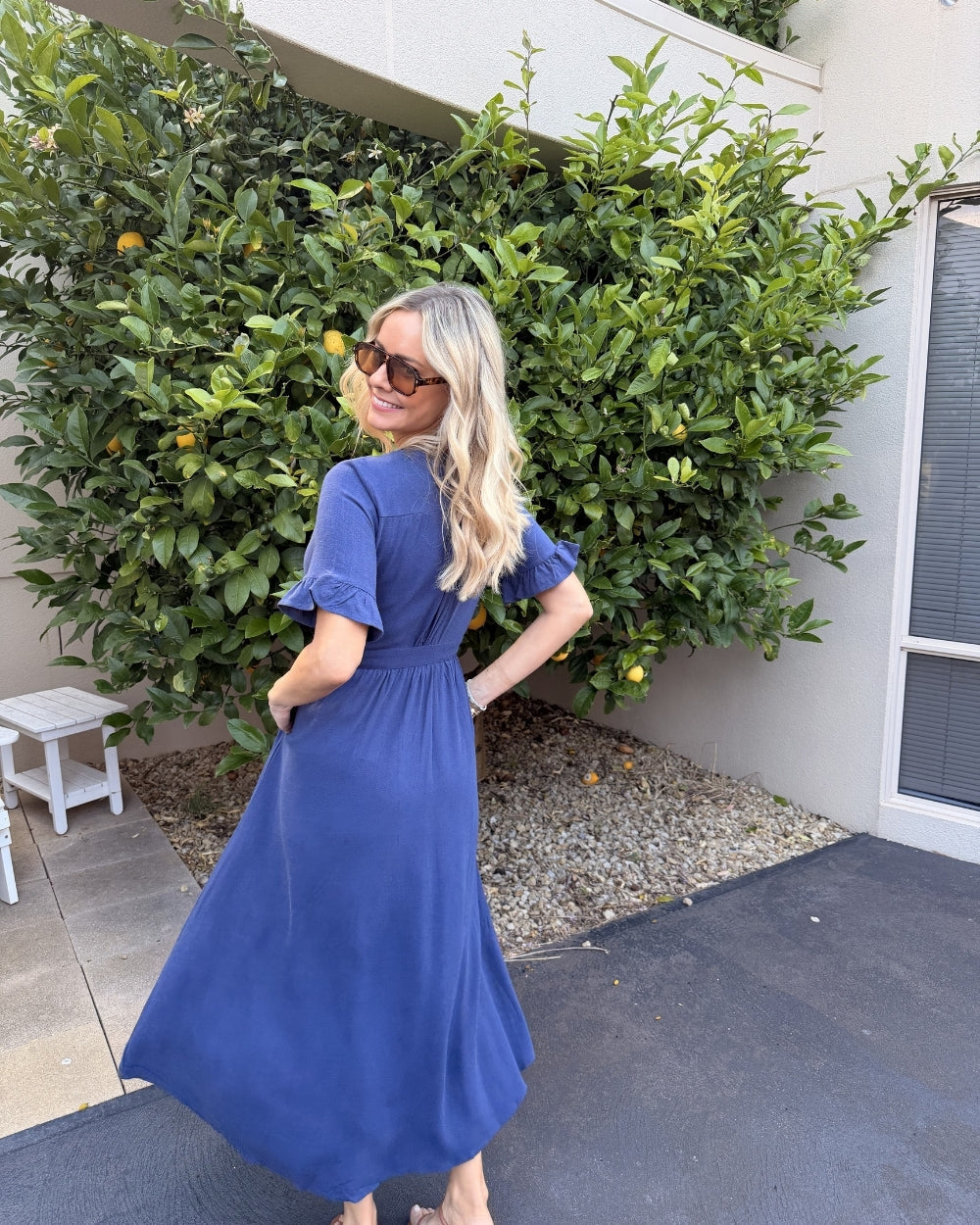 Korbela Dress - Navy