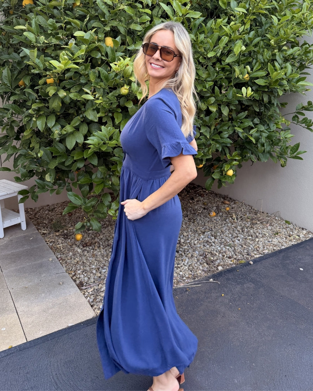 Korbela Dress - Navy