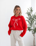 Larae Knit - Red Print
